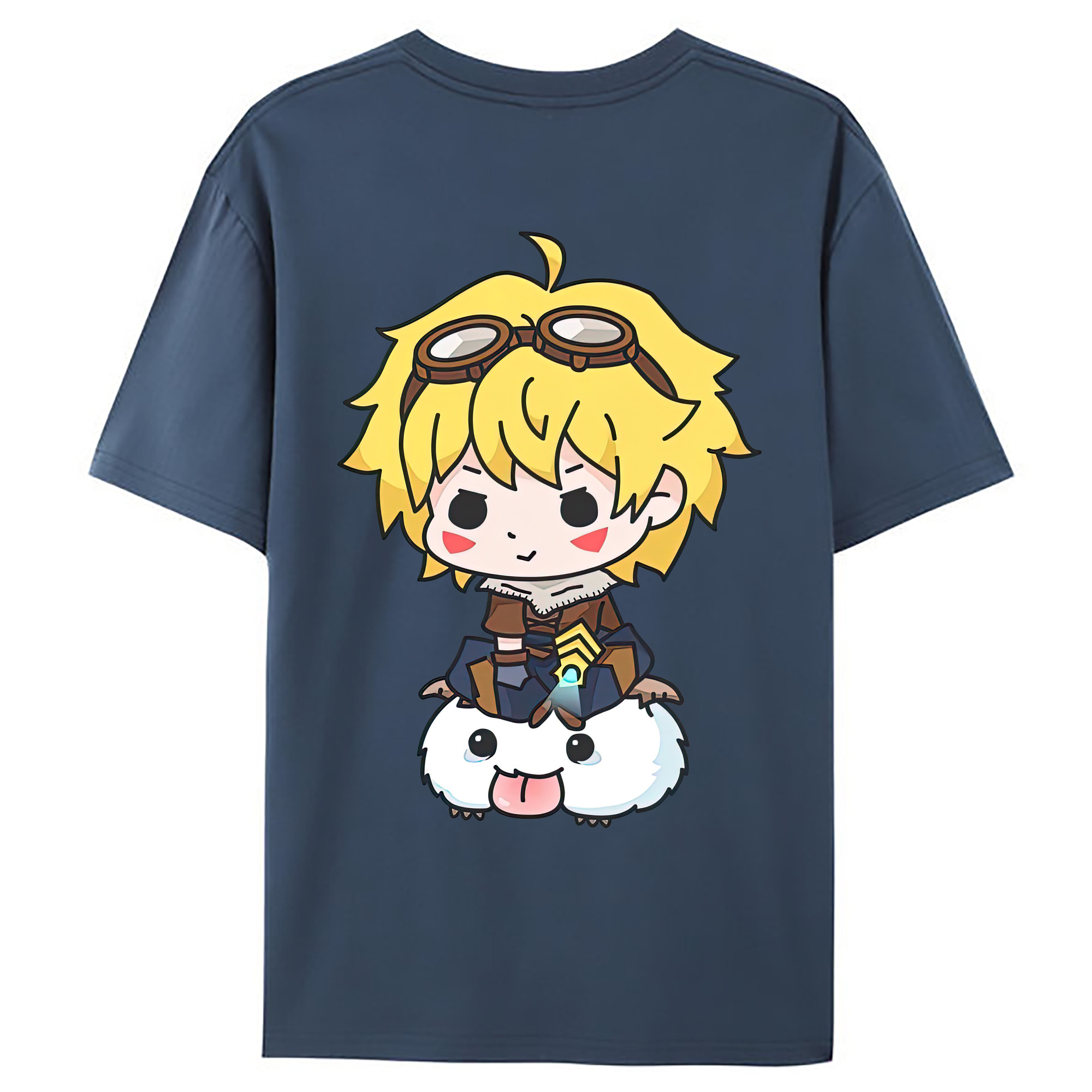 （画像用） リーグ・オブ・レジェンド League of Legends LOL 綿100％ メンズ半袖Tシャツ（バックプリント） 通気性