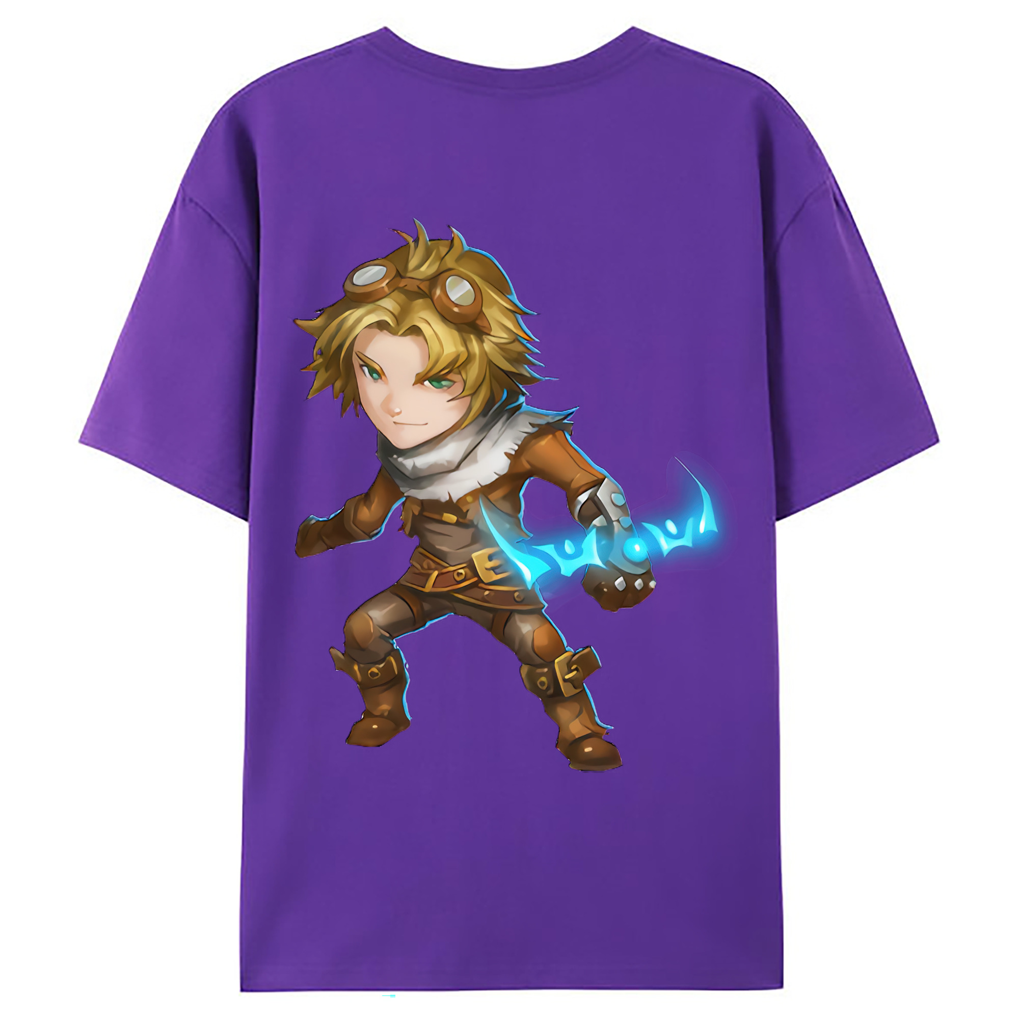 （画像用） リーグ・オブ・レジェンド League of Legends LOL 綿100％ メンズ半袖Tシャツ（バックプリント） 通気性