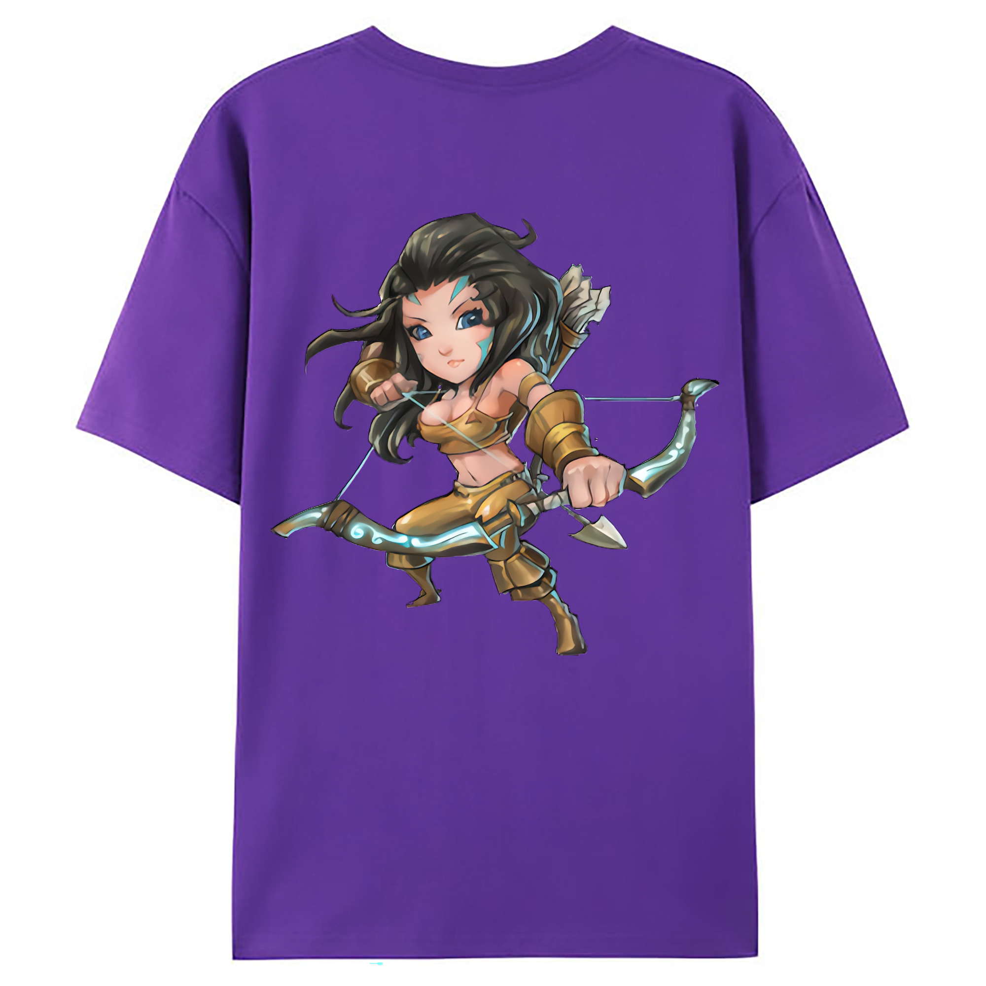 （画像用） リーグ・オブ・レジェンド League of Legends LOL 綿100％ メンズ半袖Tシャツ（バックプリント） 通気性