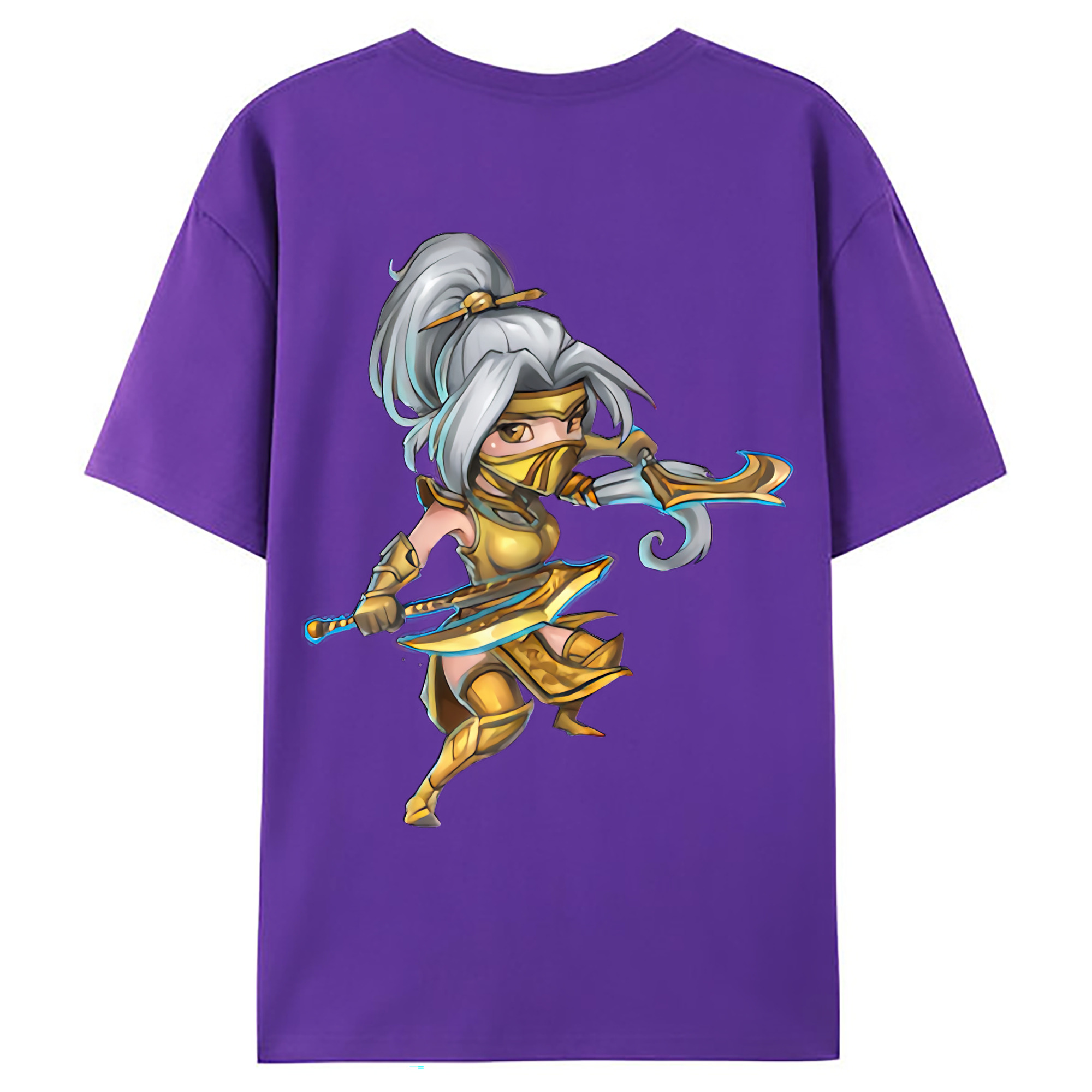 （画像用） リーグ・オブ・レジェンド League of Legends LOL 綿100％ メンズ半袖Tシャツ（バックプリント） 通気性