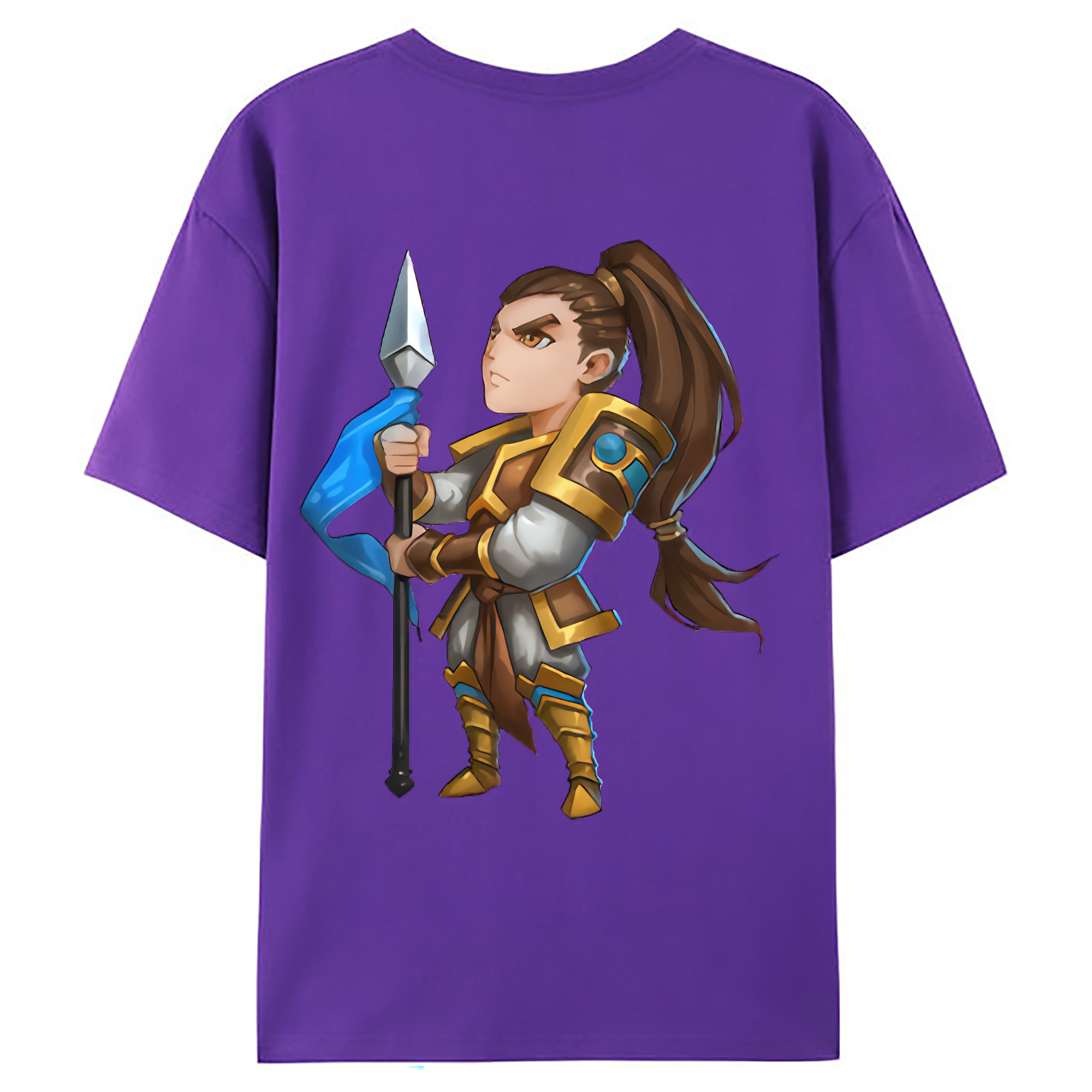 （画像用） リーグ・オブ・レジェンド League of Legends LOL 綿100％ メンズ半袖Tシャツ（バックプリント） 通気性