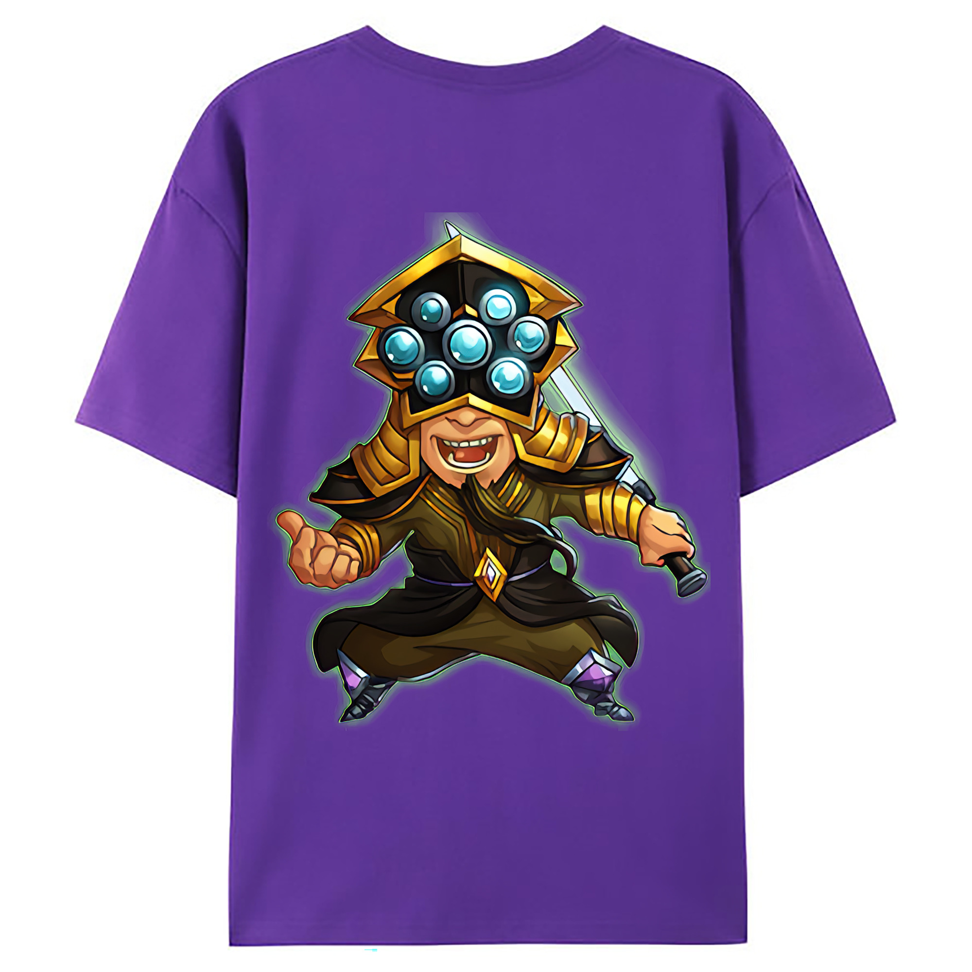 （画像用） リーグ・オブ・レジェンド League of Legends LOL 綿100％ メンズ半袖Tシャツ（バックプリント） 通気性