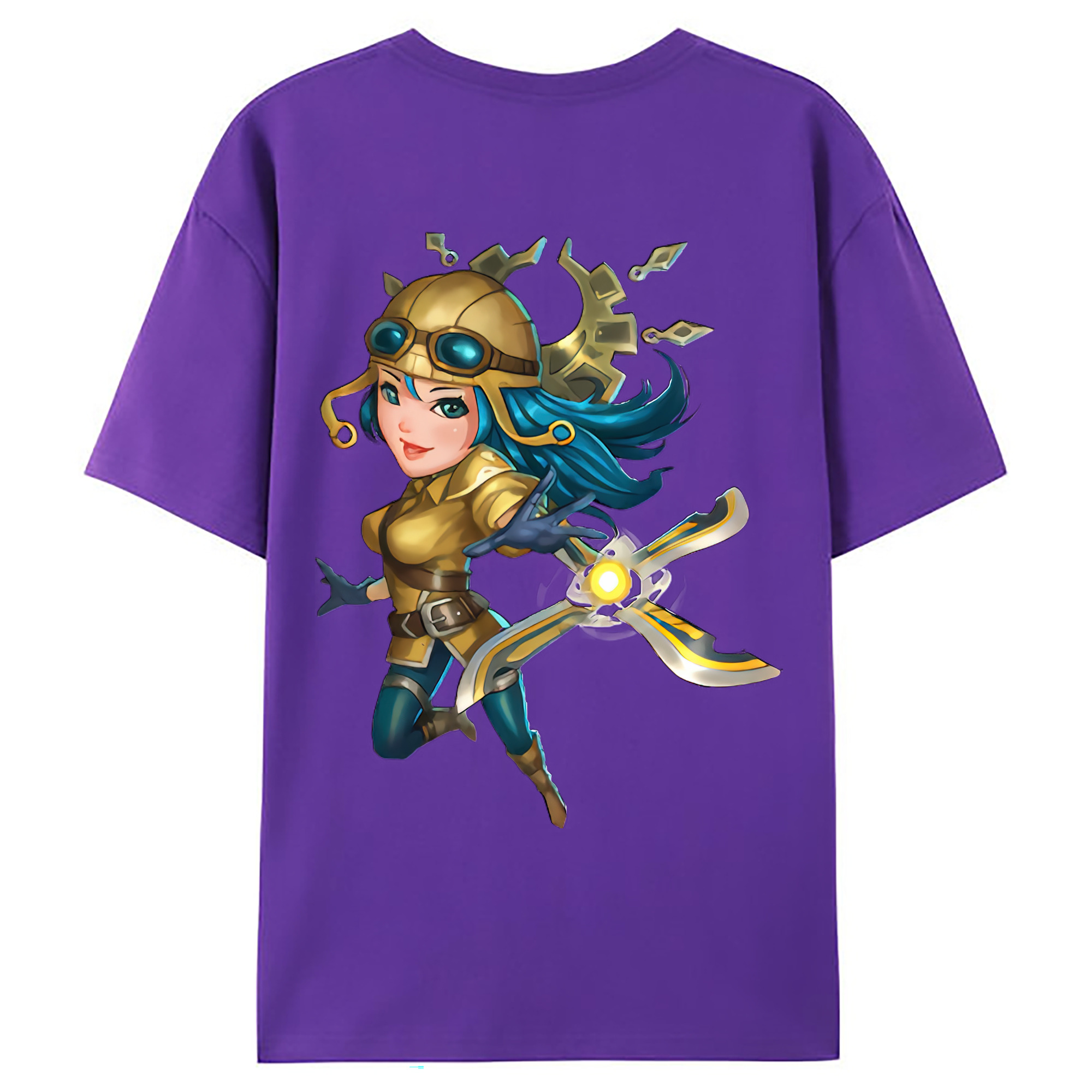 （画像用） リーグ・オブ・レジェンド League of Legends LOL 綿100％ メンズ半袖Tシャツ（バックプリント） 通気性