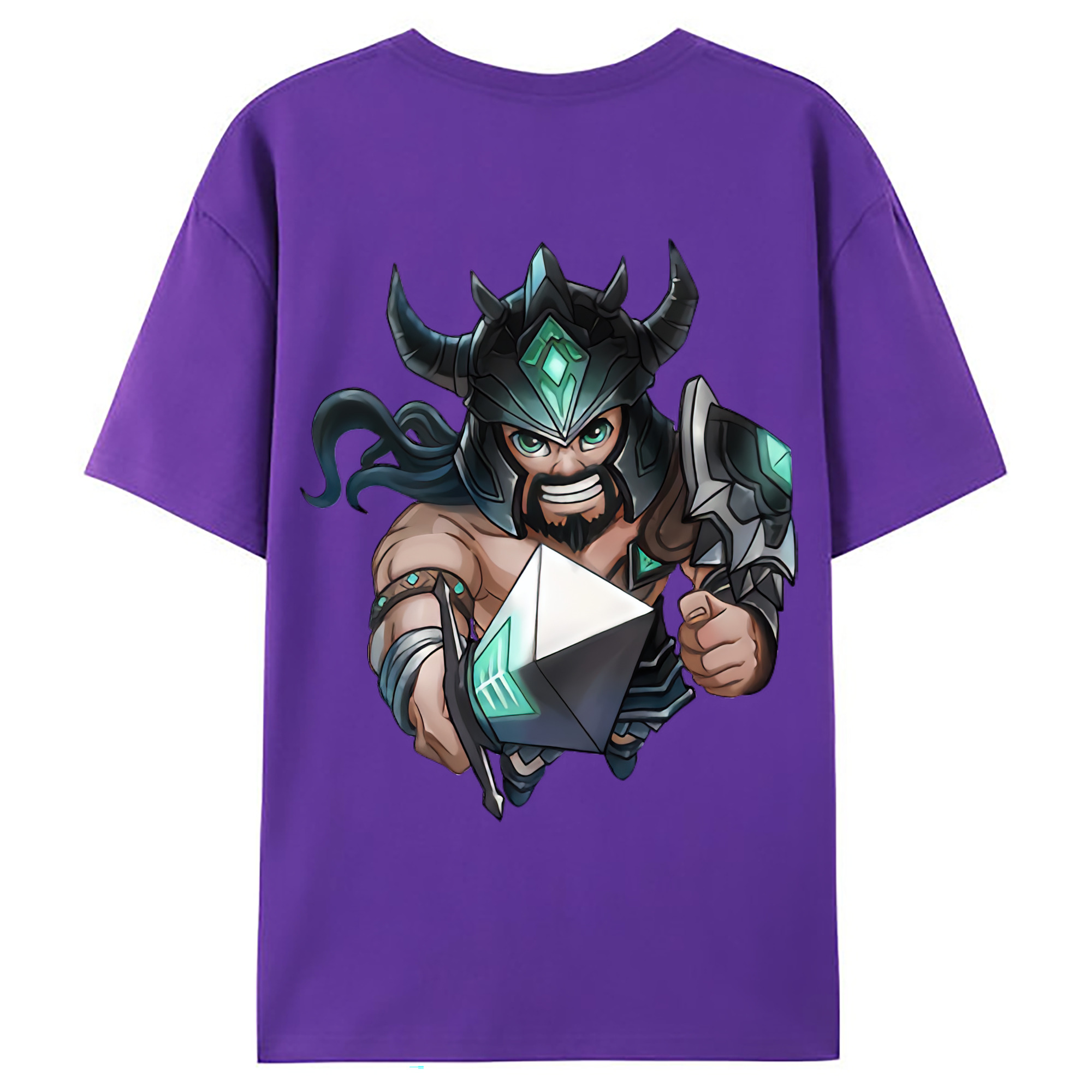 （画像用） リーグ・オブ・レジェンド League of Legends LOL 綿100％ メンズ半袖Tシャツ（バックプリント） 通気性