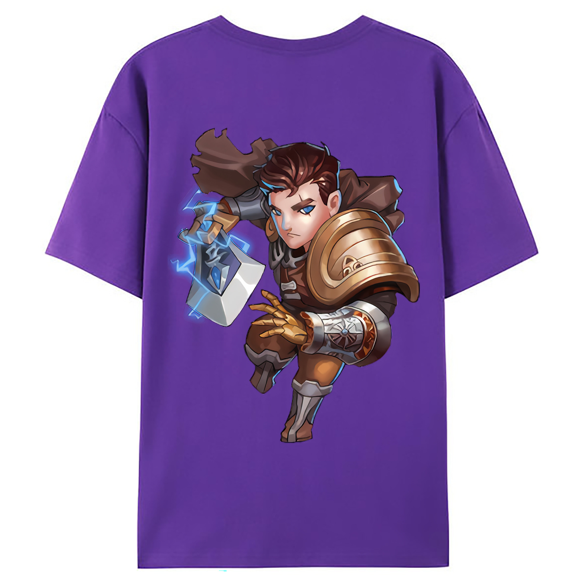 （画像用） リーグ・オブ・レジェンド League of Legends LOL 綿100％ メンズ半袖Tシャツ（バックプリント） 通気性