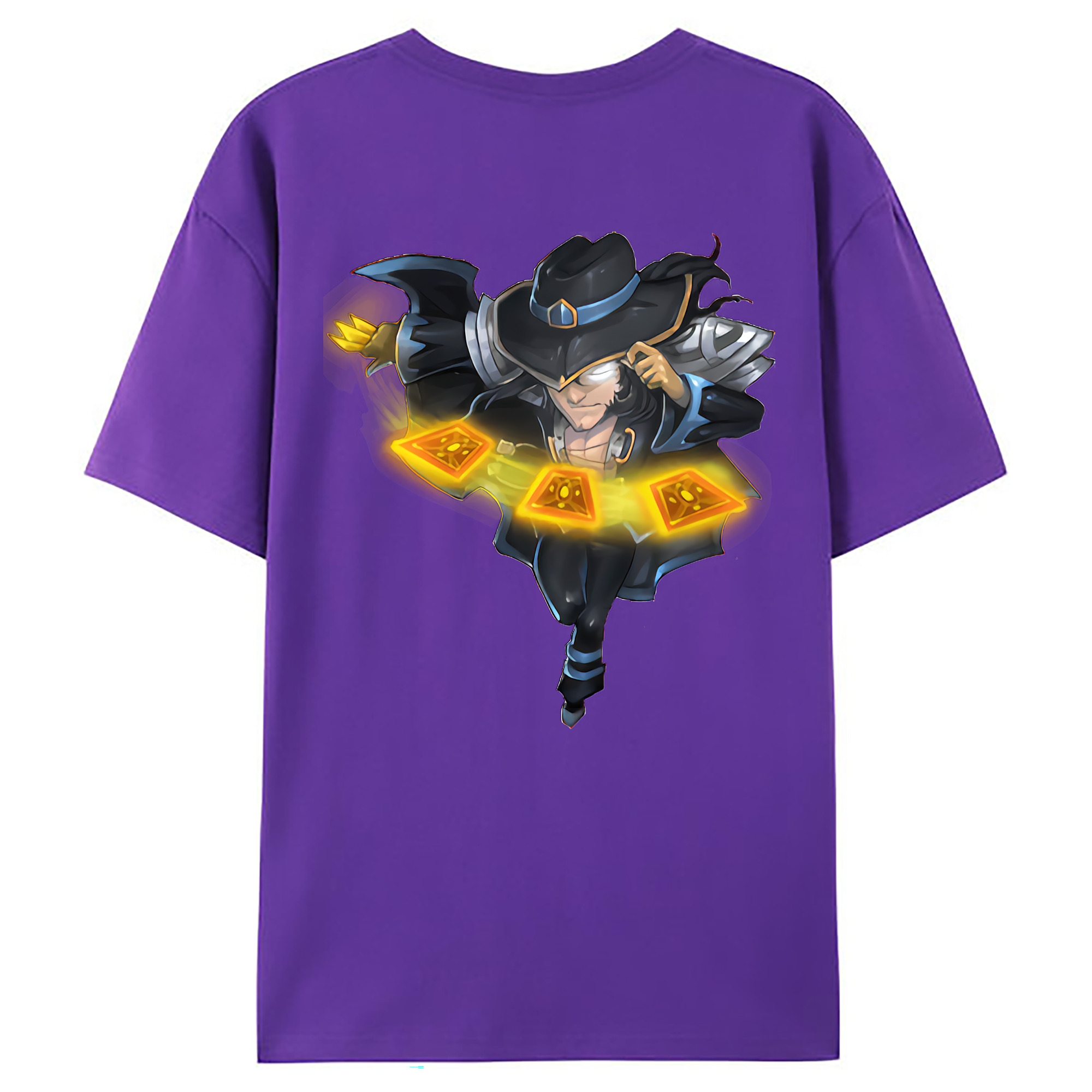 （画像用） リーグ・オブ・レジェンド League of Legends LOL 綿100％ メンズ半袖Tシャツ（バックプリント） 通気性