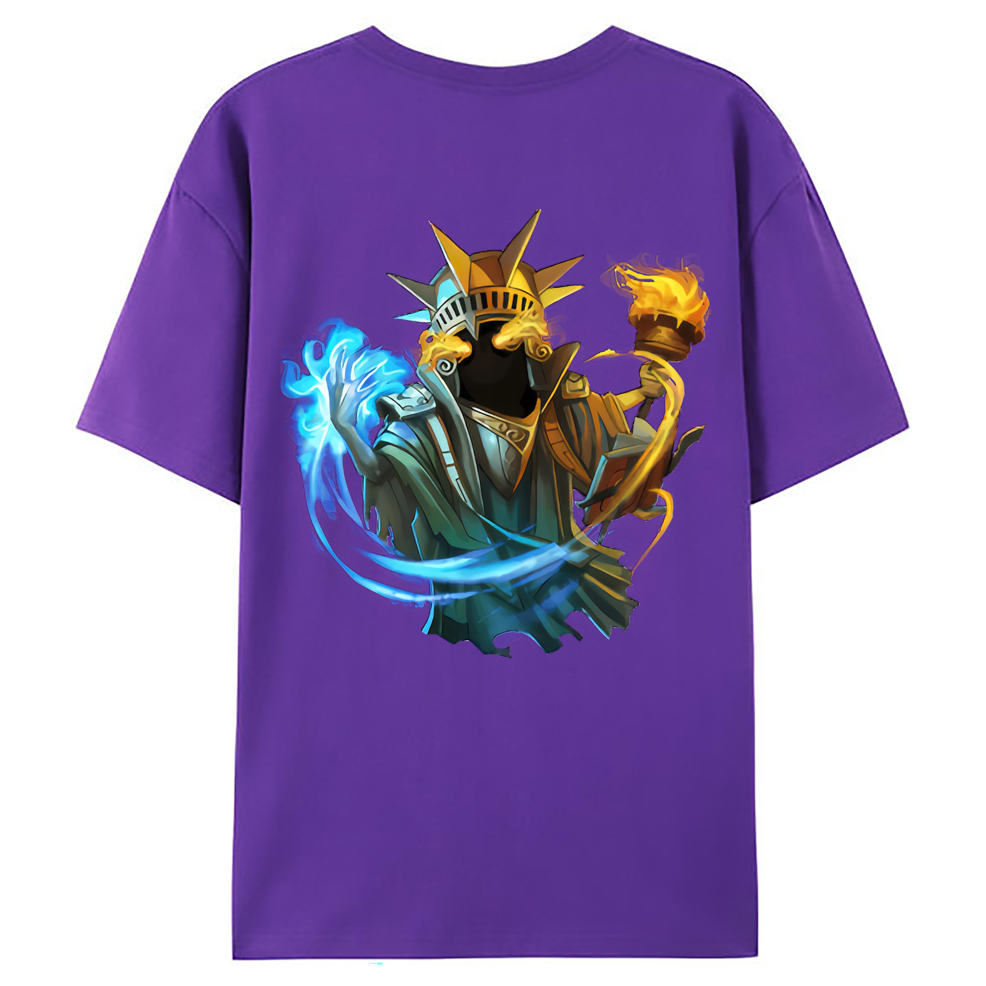 （画像用） リーグ・オブ・レジェンド League of Legends LOL 綿100％ メンズ半袖Tシャツ（バックプリント） 通気性