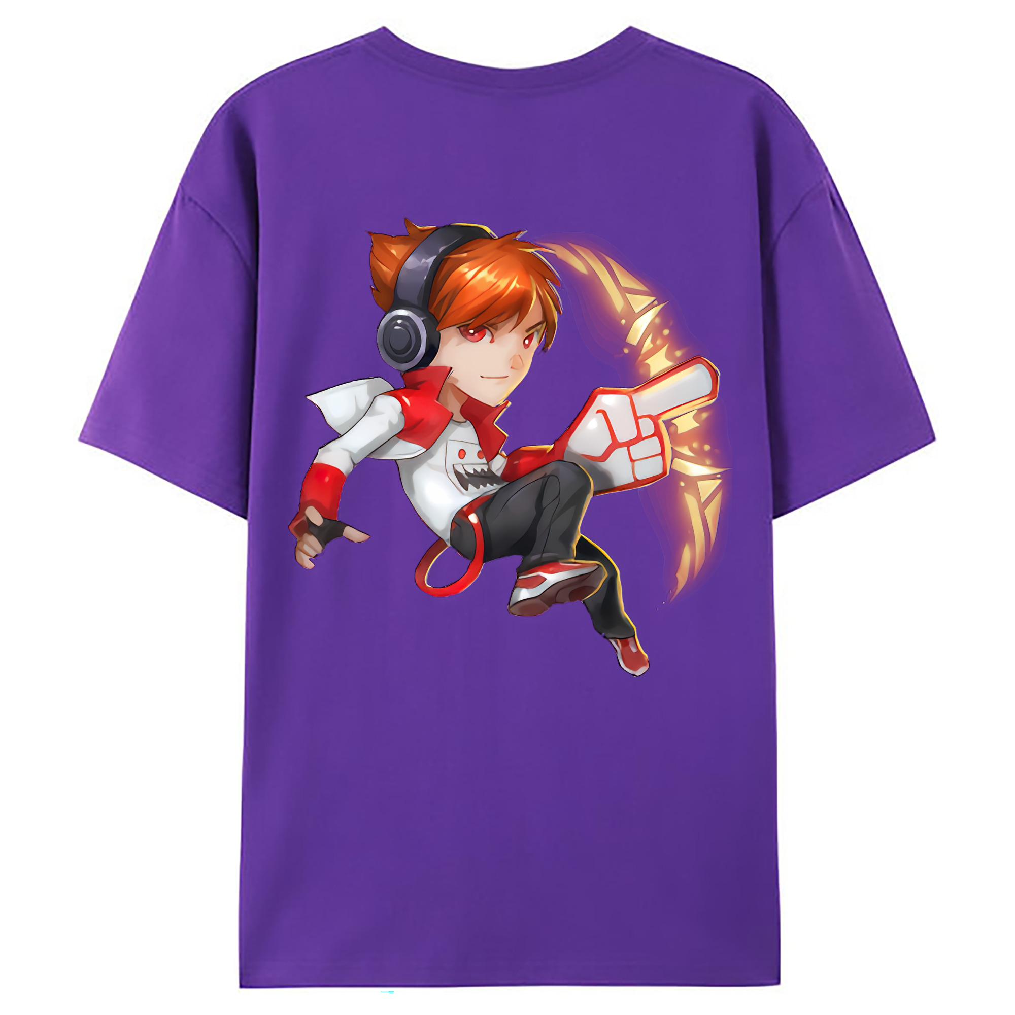 （画像用） リーグ・オブ・レジェンド League of Legends LOL 綿100％ メンズ半袖Tシャツ（バックプリント） 通気性