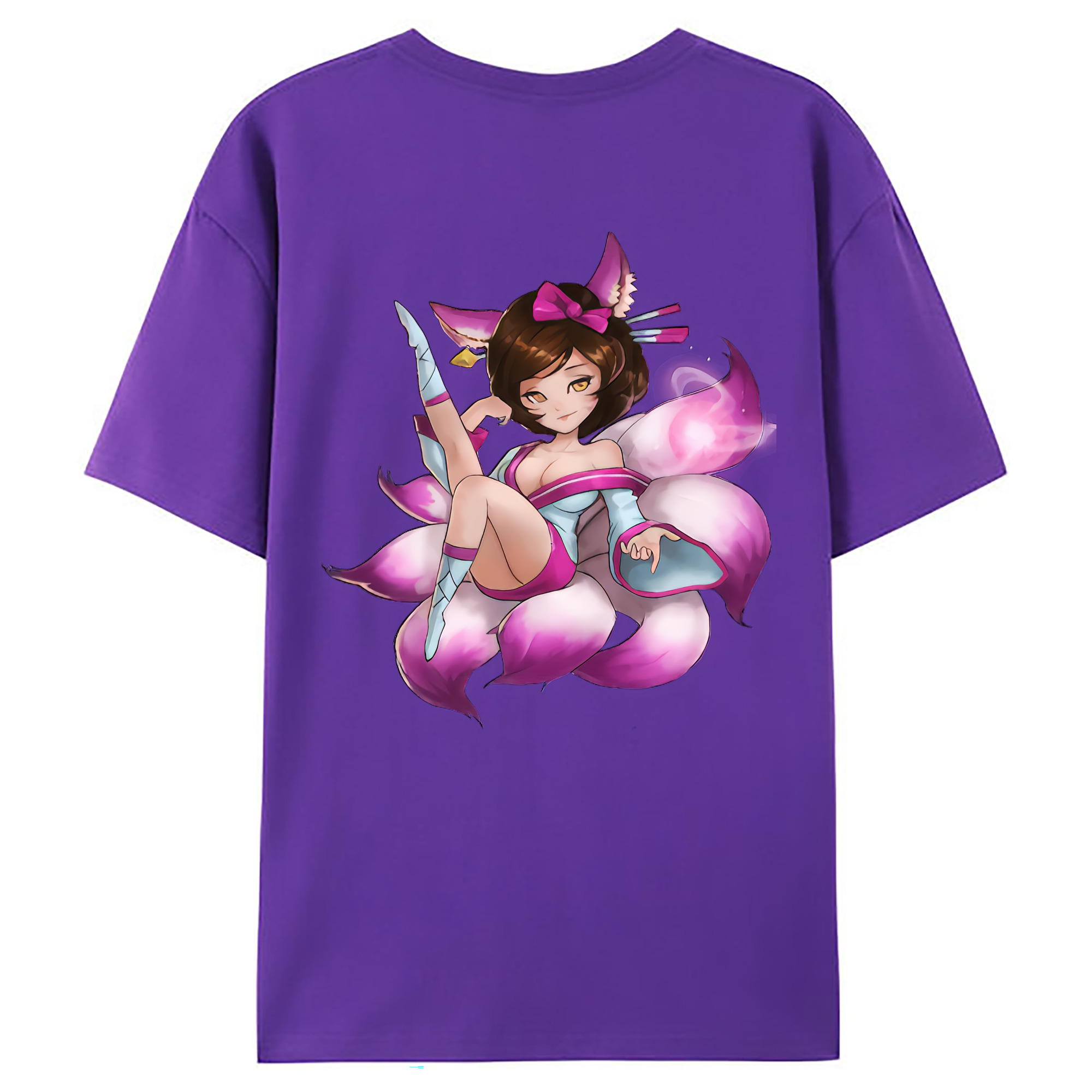 （画像用） リーグ・オブ・レジェンド League of Legends LOL 綿100％ メンズ半袖Tシャツ（バックプリント） 通気性