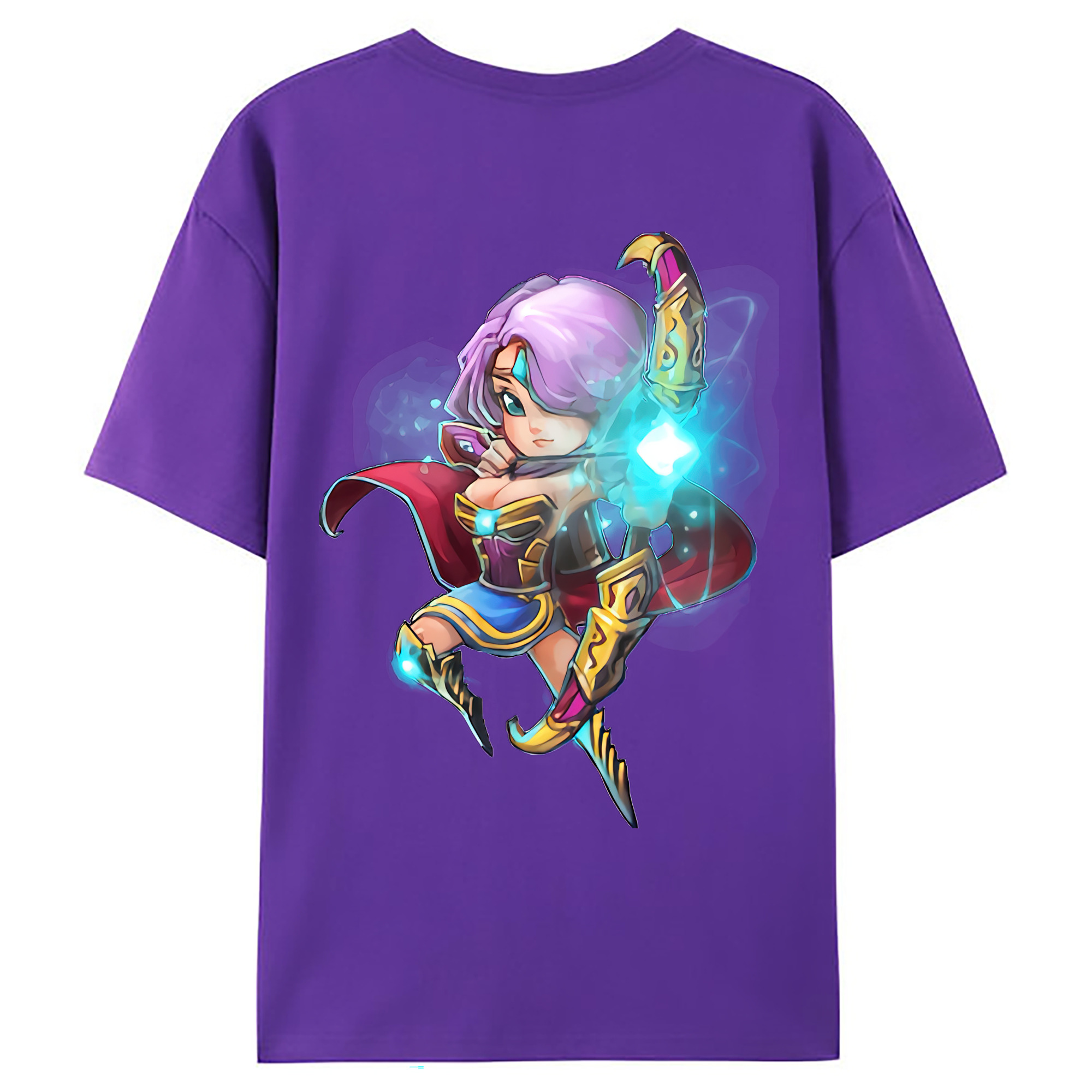 （画像用） リーグ・オブ・レジェンド League of Legends LOL 綿100％ メンズ半袖Tシャツ（バックプリント） 通気性