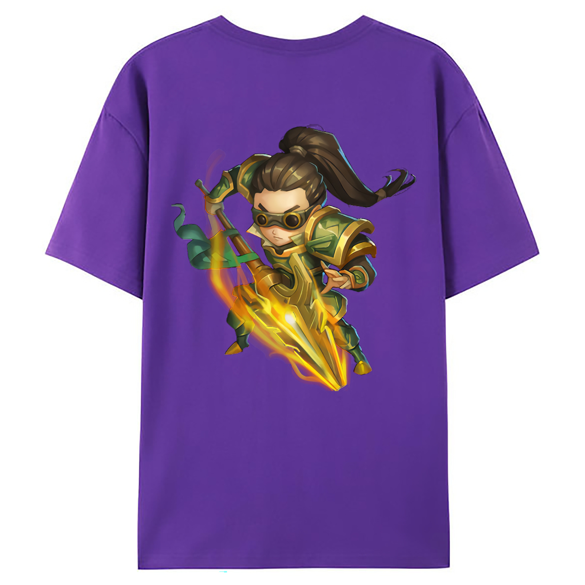 （画像用） リーグ・オブ・レジェンド League of Legends LOL 綿100％ メンズ半袖Tシャツ（バックプリント） 通気性