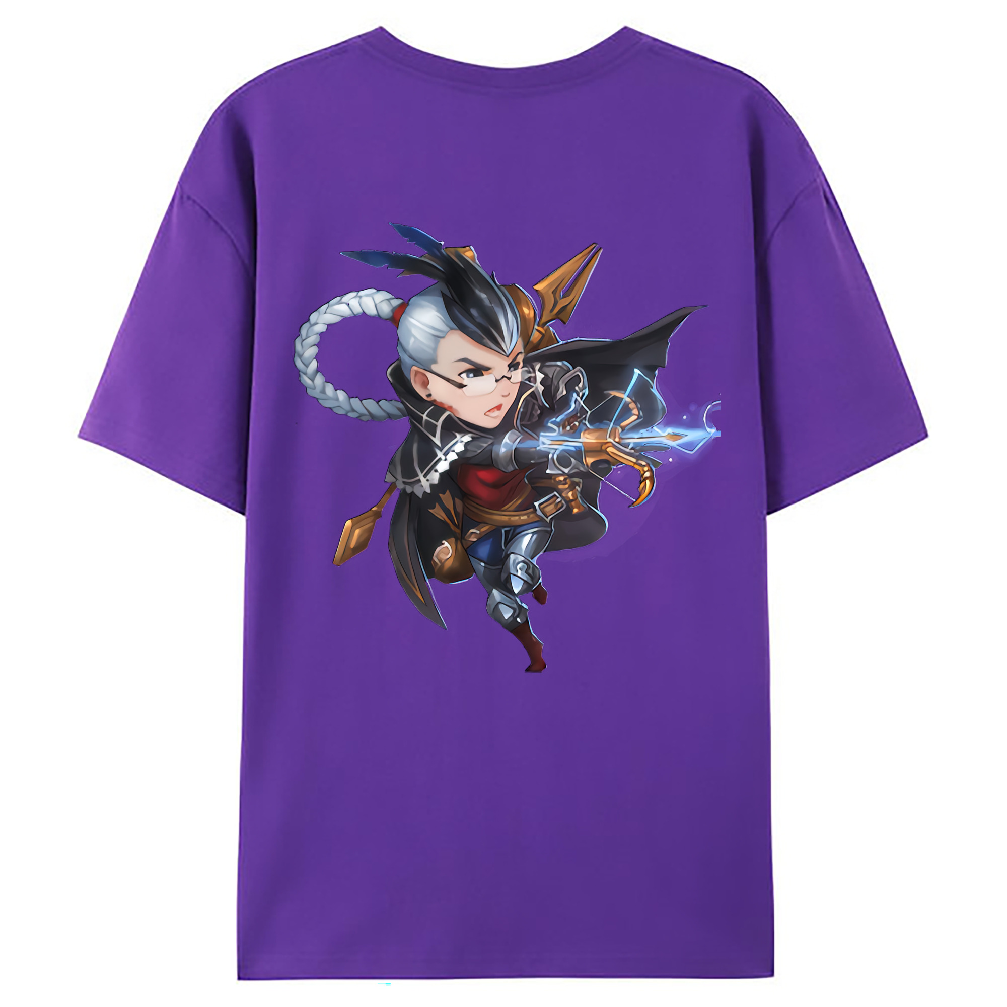 （画像用） リーグ・オブ・レジェンド League of Legends LOL 綿100％ メンズ半袖Tシャツ（バックプリント） 通気性