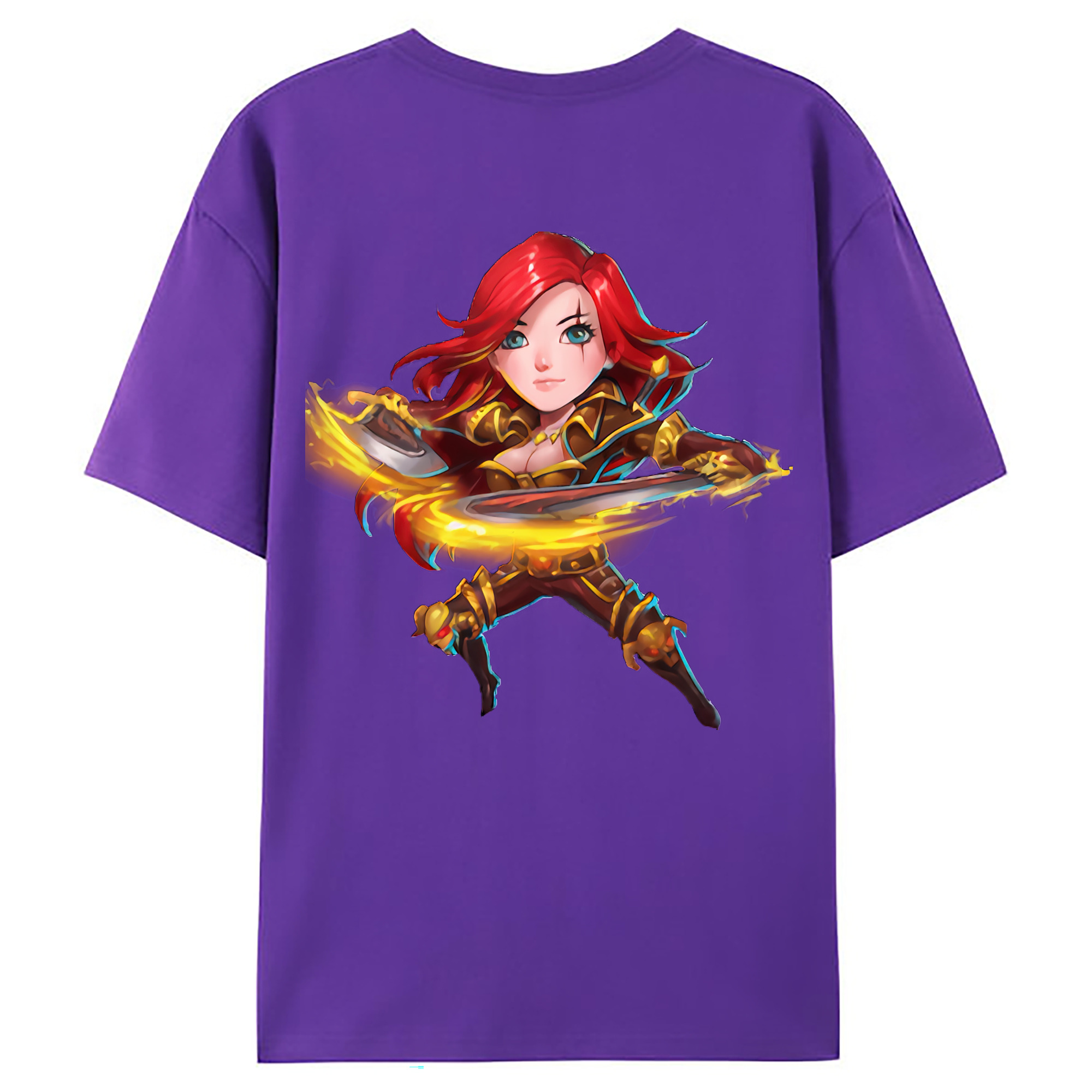 （画像用） リーグ・オブ・レジェンド League of Legends LOL 綿100％ メンズ半袖Tシャツ（バックプリント） 通気性