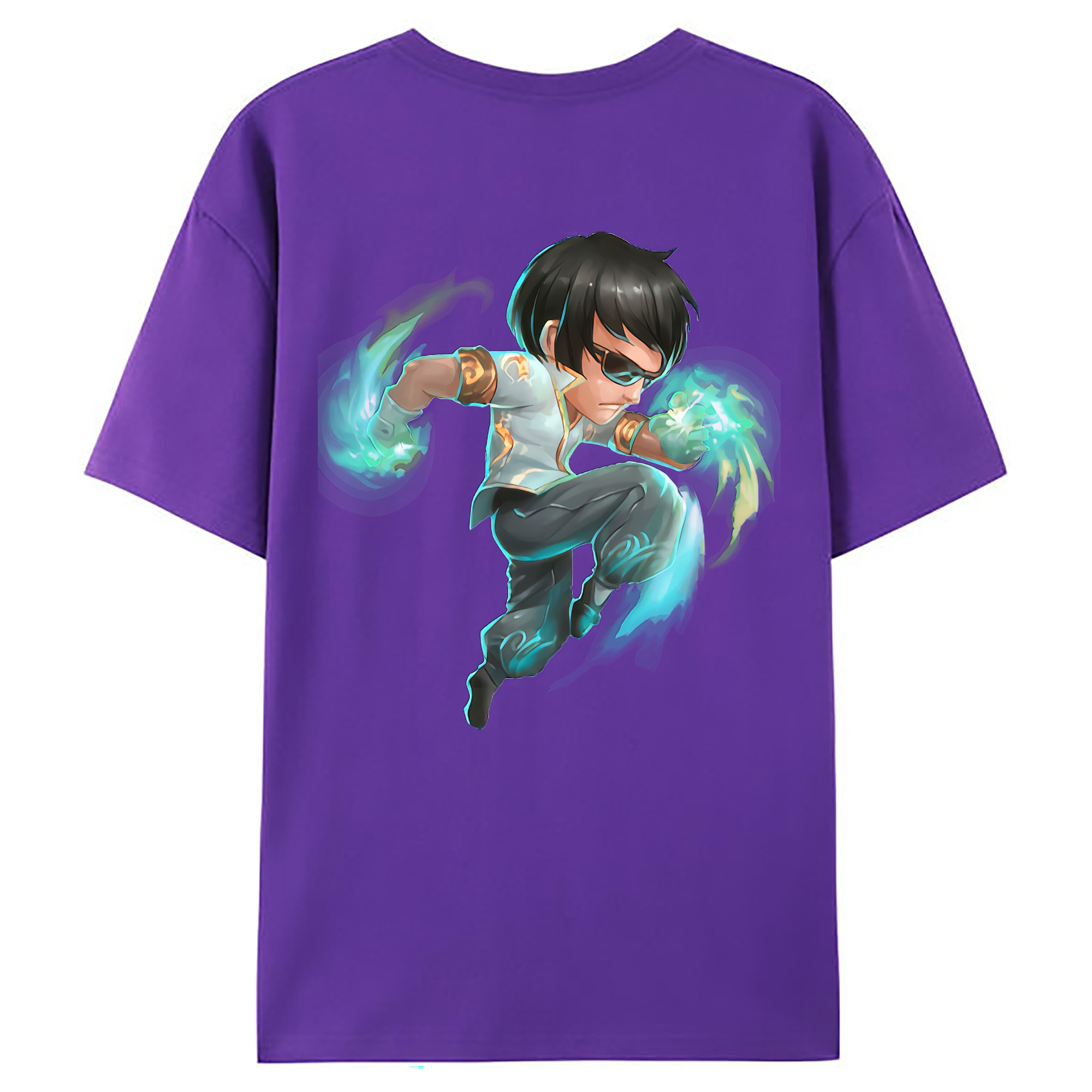 （画像用） リーグ・オブ・レジェンド League of Legends LOL 綿100％ メンズ半袖Tシャツ（バックプリント） 通気性