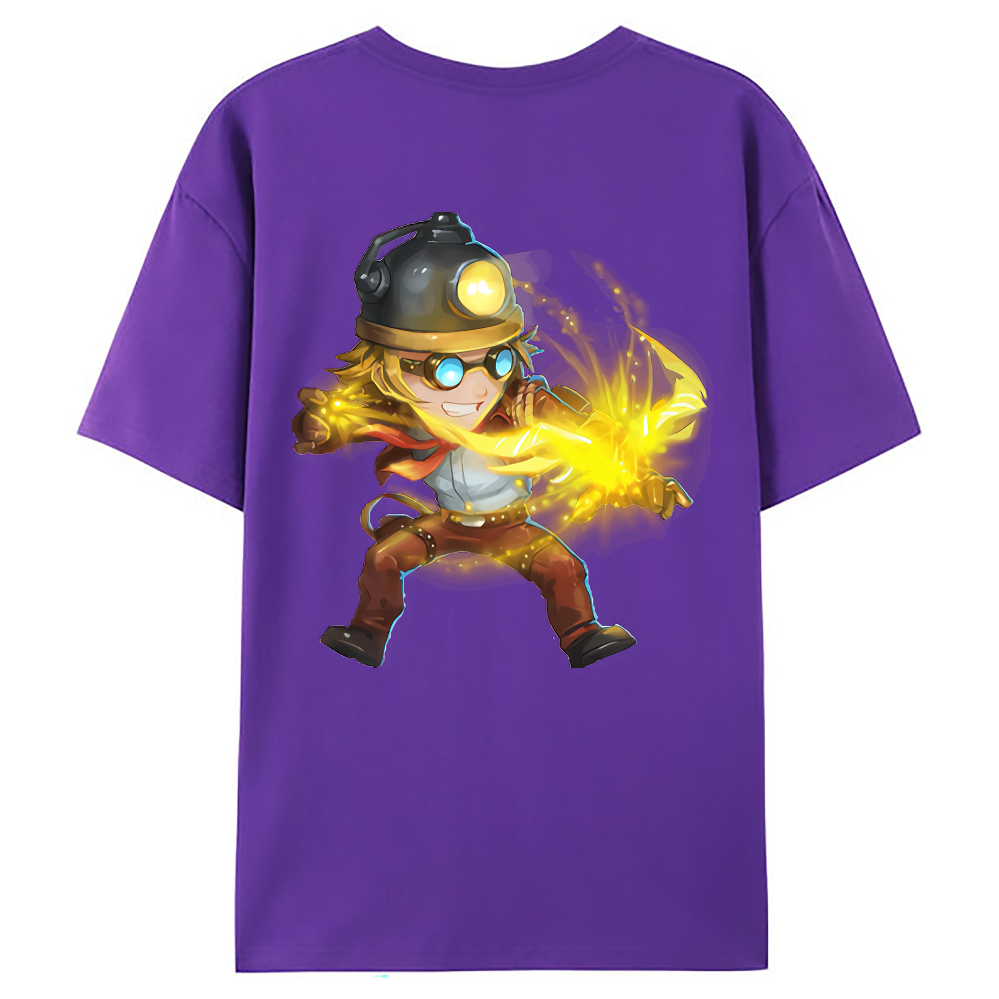 （画像用） リーグ・オブ・レジェンド League of Legends LOL 綿100％ メンズ半袖Tシャツ（バックプリント） 通気性