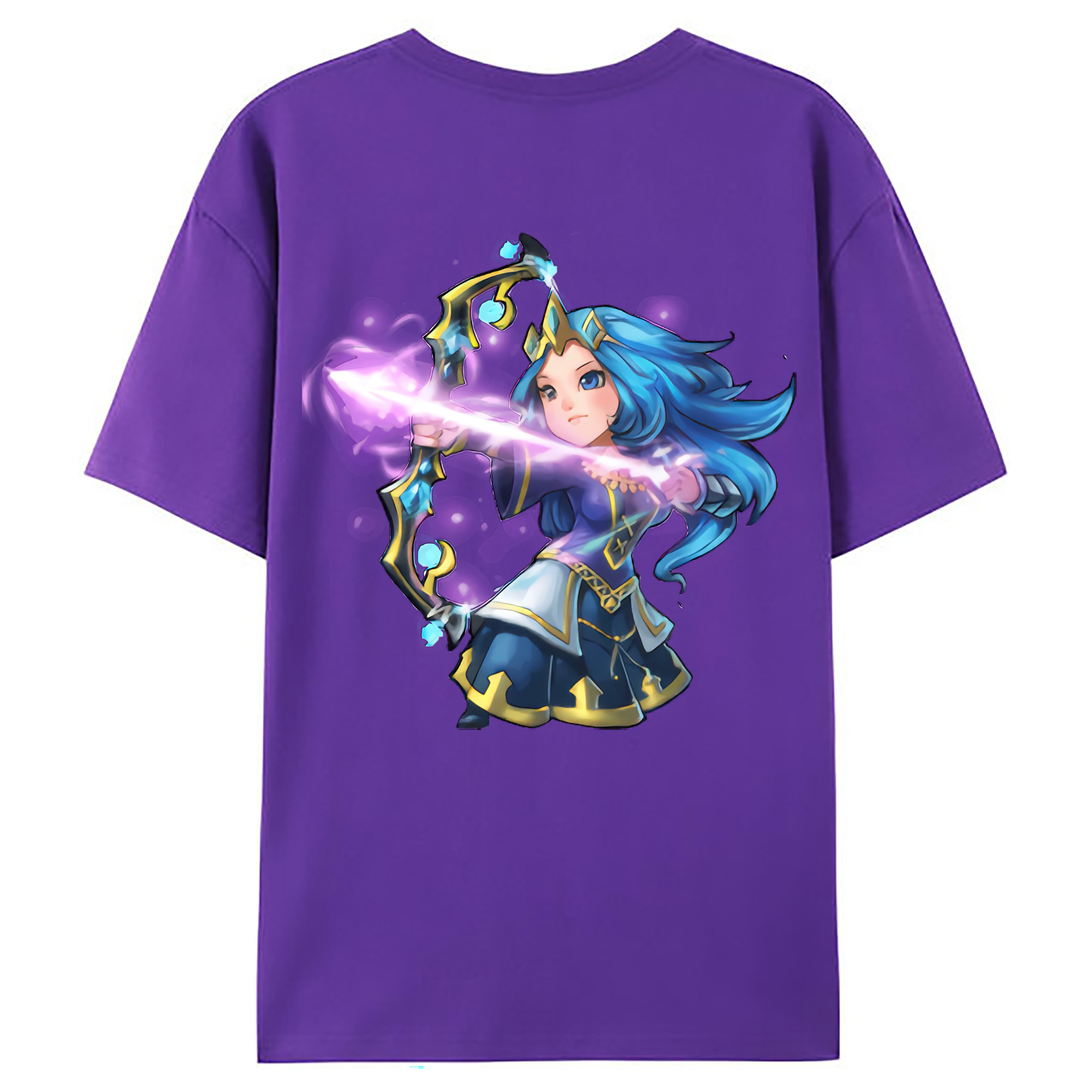 （画像用） リーグ・オブ・レジェンド League of Legends LOL 綿100％ メンズ半袖Tシャツ（バックプリント） 通気性