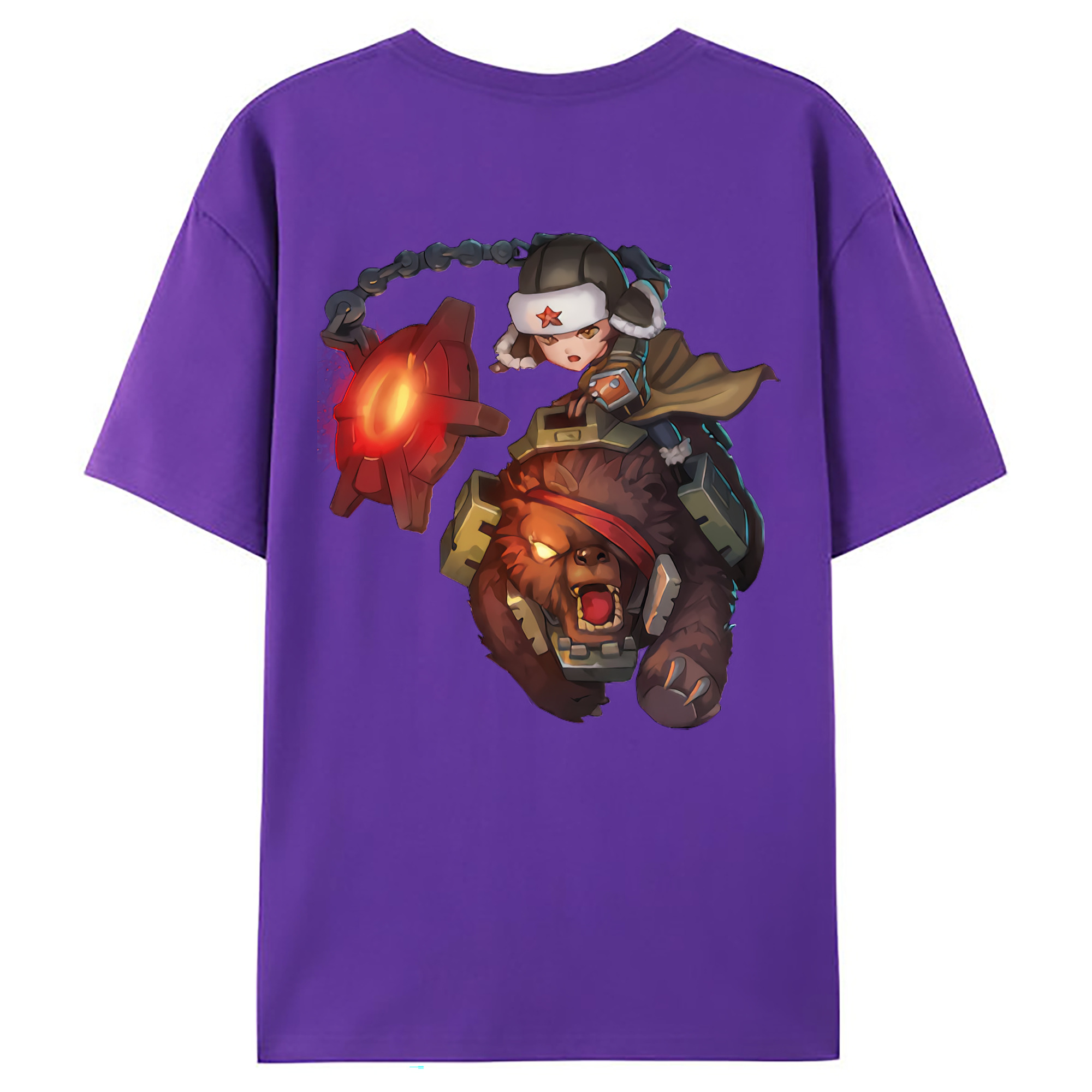 （画像用） リーグ・オブ・レジェンド League of Legends LOL 綿100％ メンズ半袖Tシャツ（バックプリント） 通気性