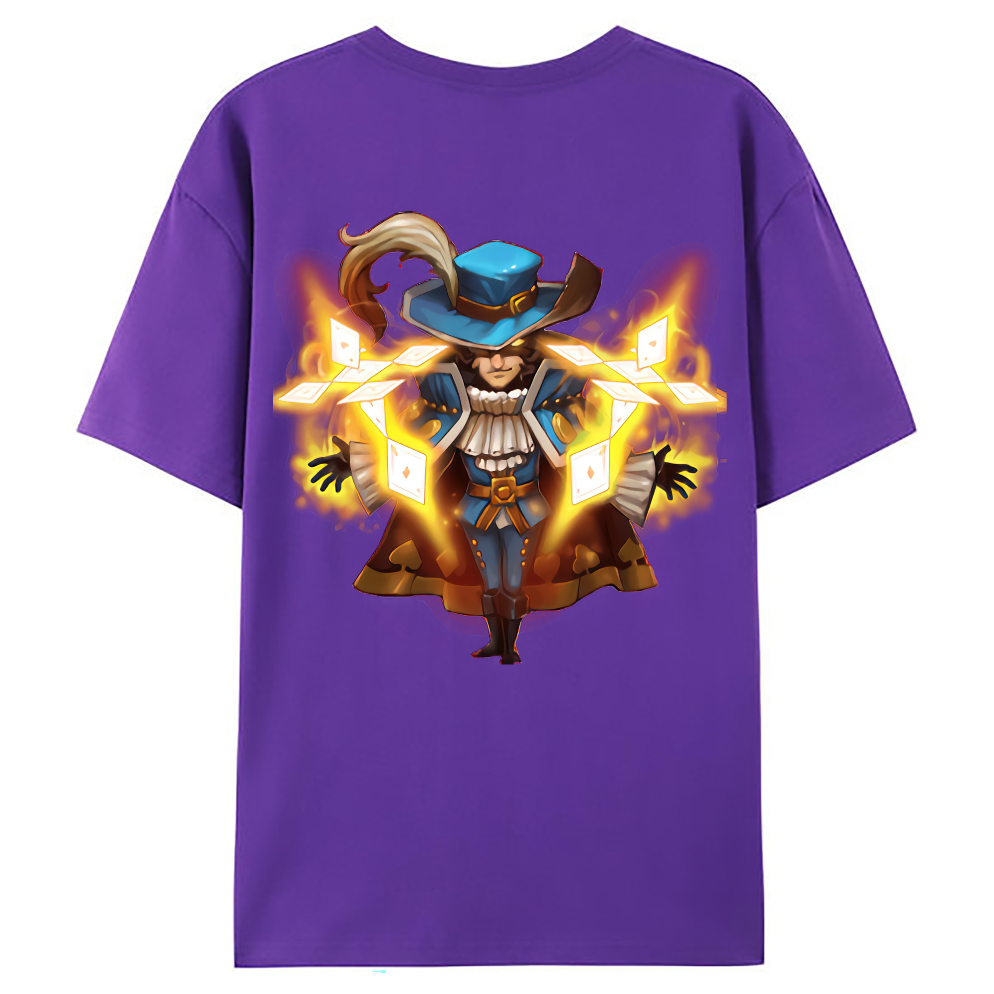 （画像用） リーグ・オブ・レジェンド League of Legends LOL 綿100％ メンズ半袖Tシャツ（バックプリント） 通気性