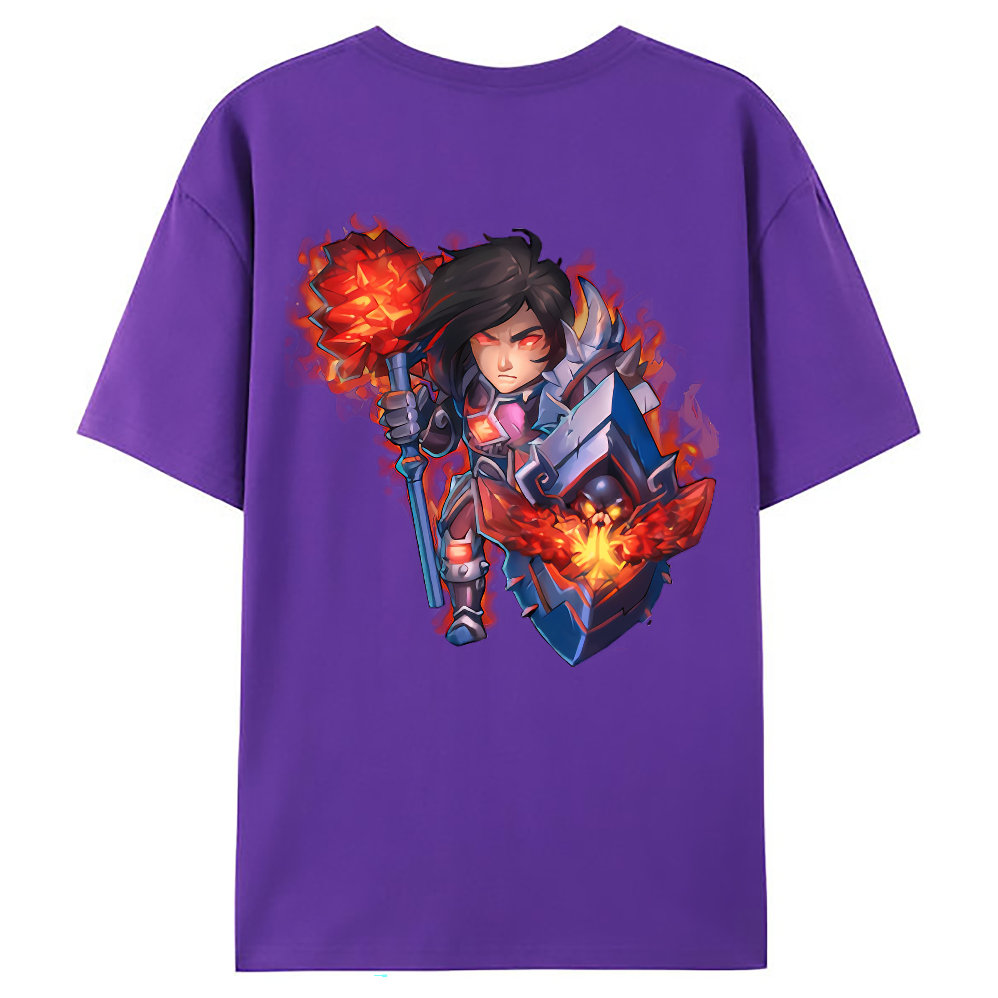 （画像用） リーグ・オブ・レジェンド League of Legends LOL 綿100％ メンズ半袖Tシャツ（バックプリント） 通気性