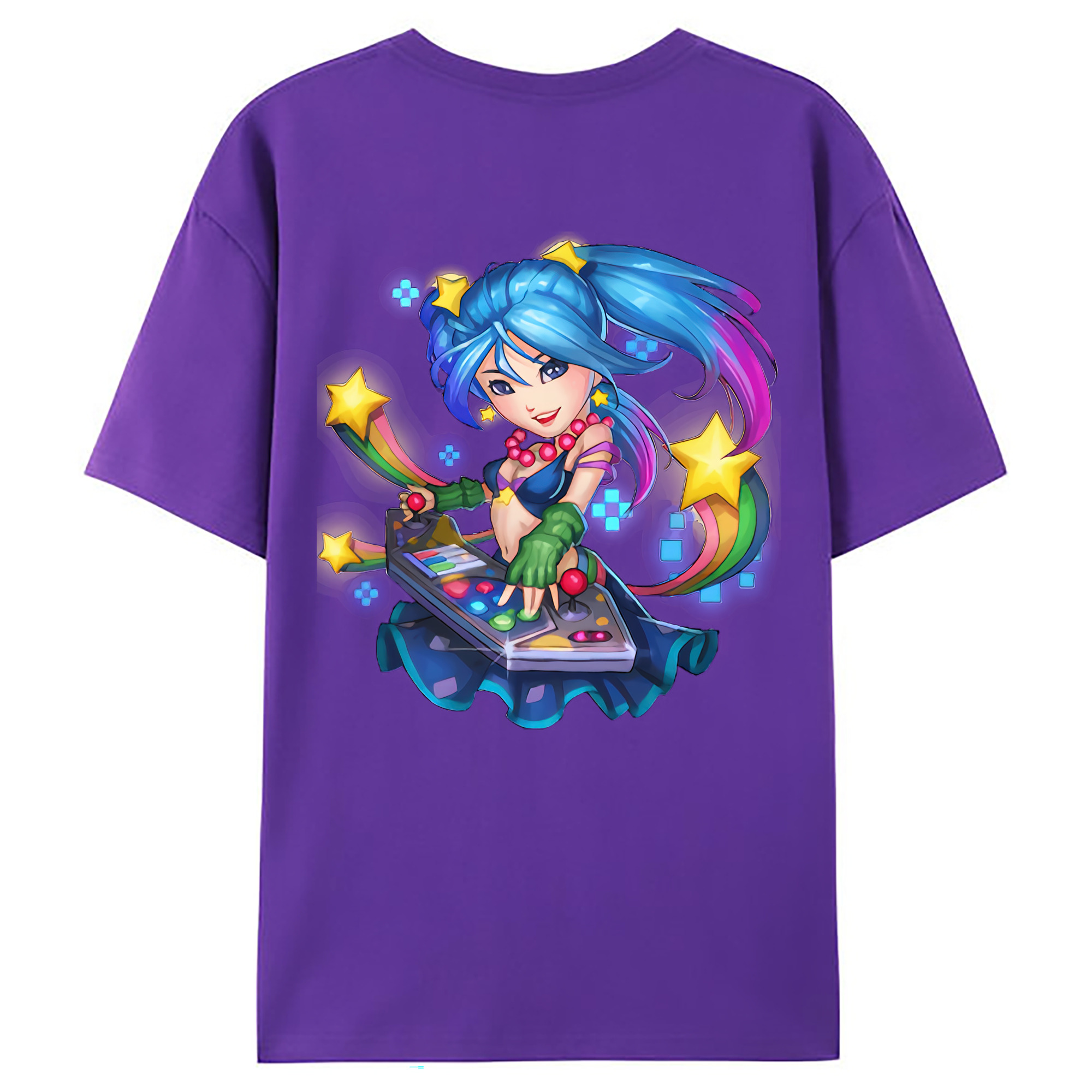 （画像用） リーグ・オブ・レジェンド League of Legends LOL 綿100％ メンズ半袖Tシャツ（バックプリント） 通気性