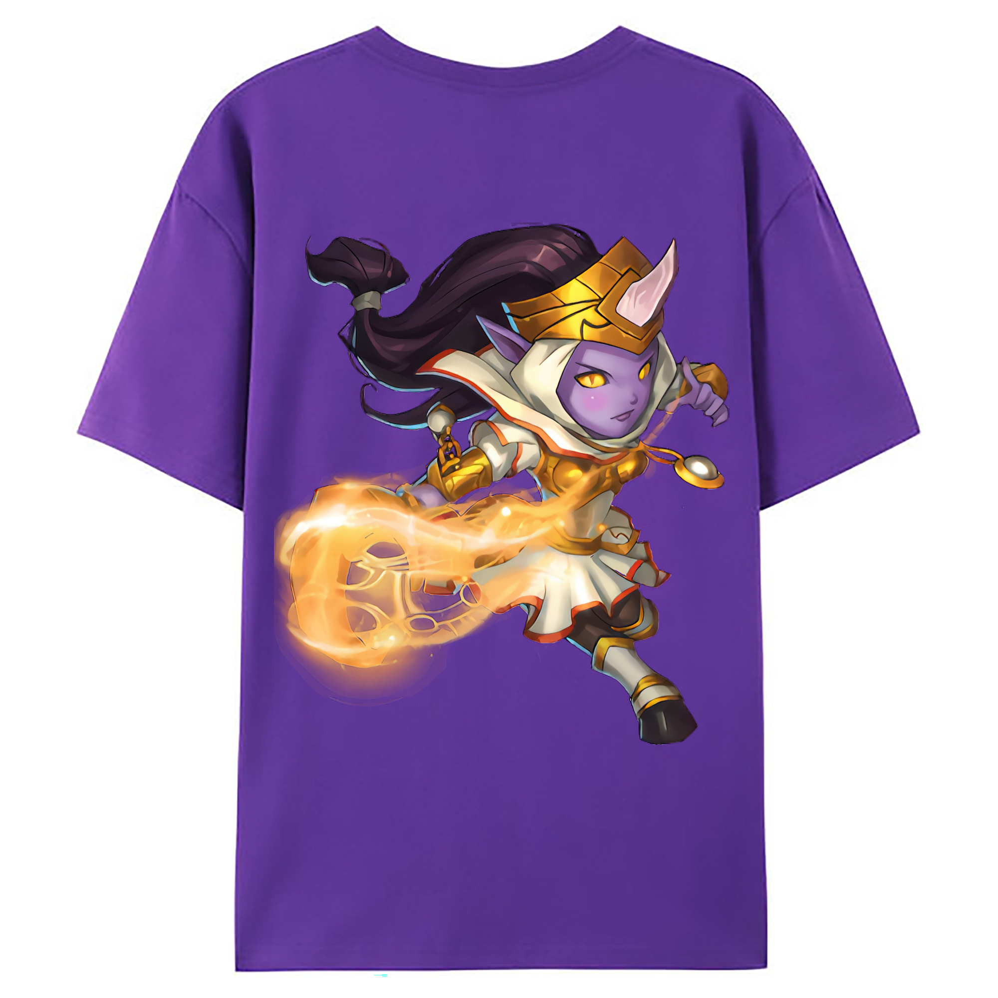 （画像用） リーグ・オブ・レジェンド League of Legends LOL 綿100％ メンズ半袖Tシャツ（バックプリント） 通気性