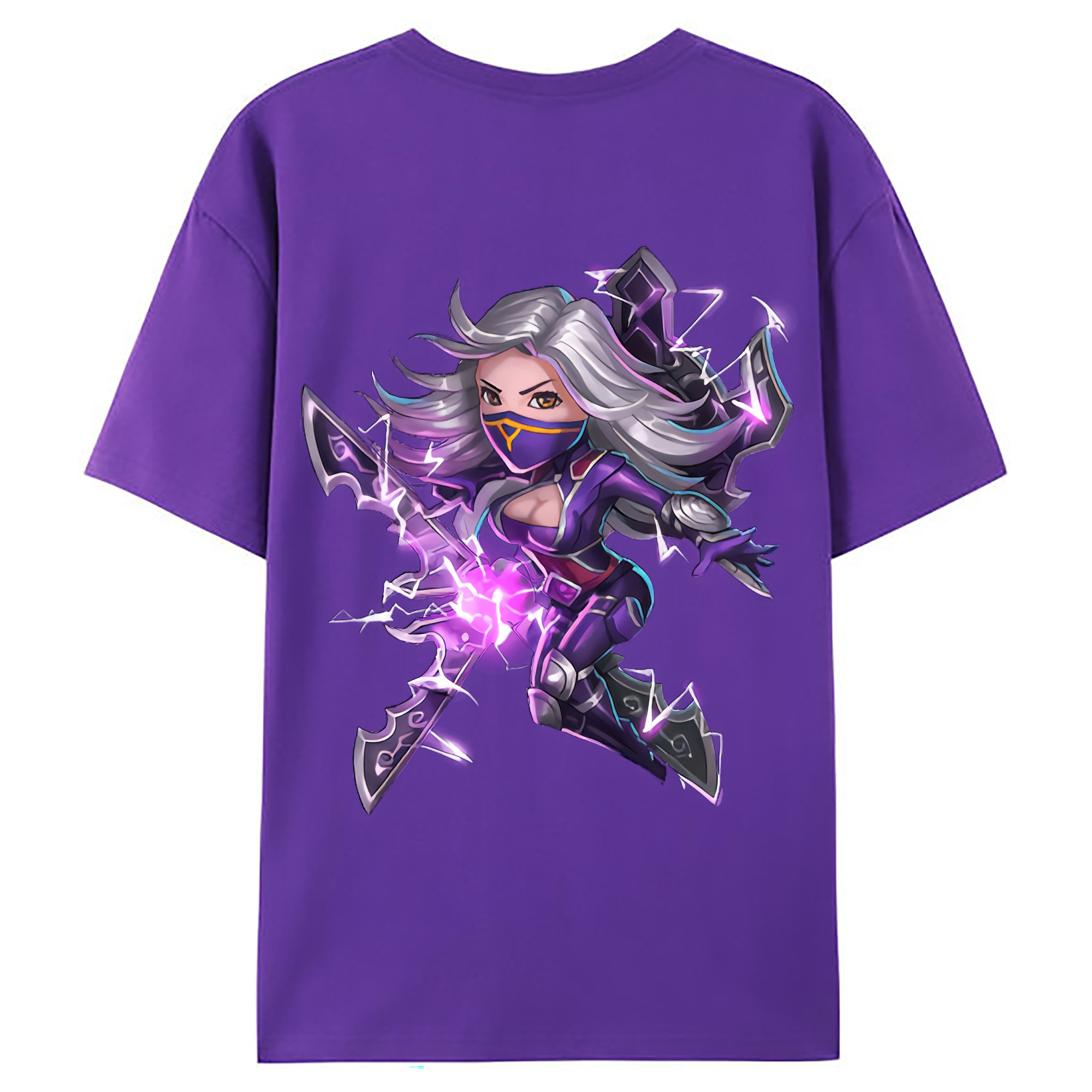 （画像用） リーグ・オブ・レジェンド League of Legends LOL 綿100％ メンズ半袖Tシャツ（バックプリント） 通気性