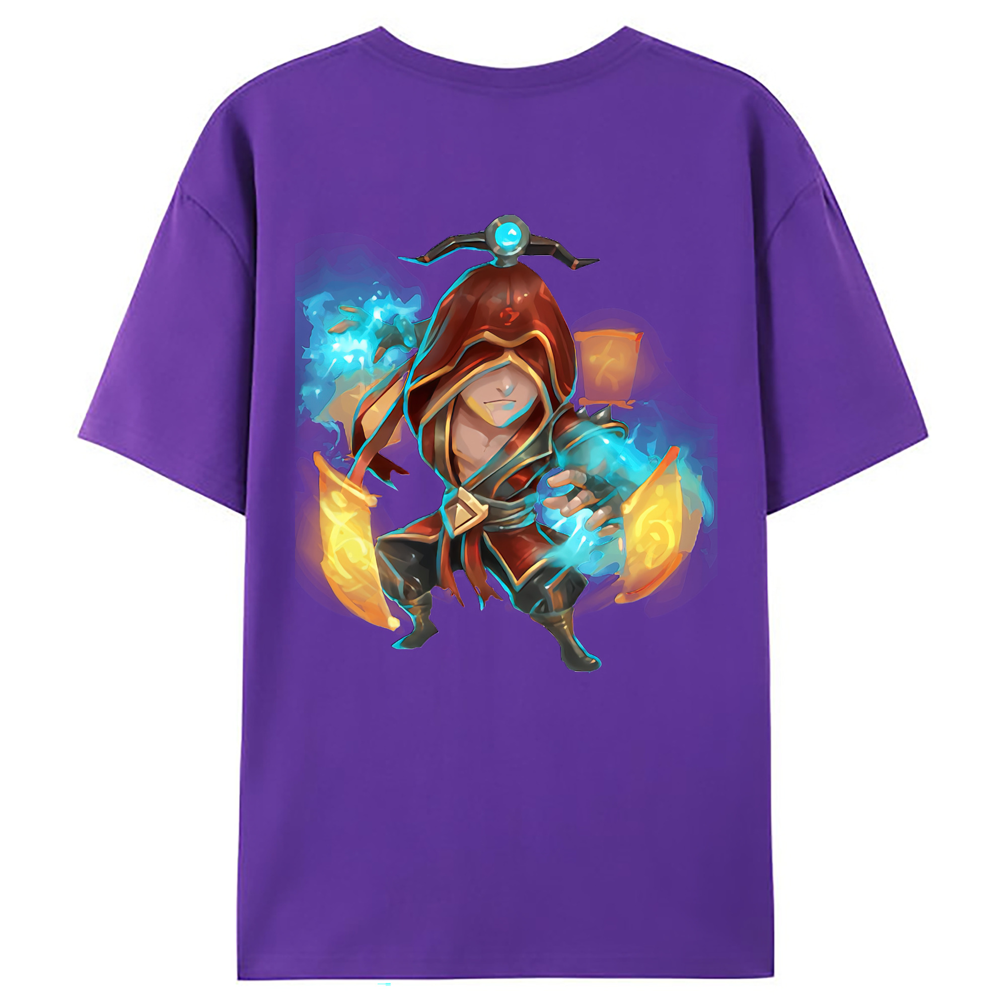 （画像用） リーグ・オブ・レジェンド League of Legends LOL 綿100％ メンズ半袖Tシャツ（バックプリント） 通気性