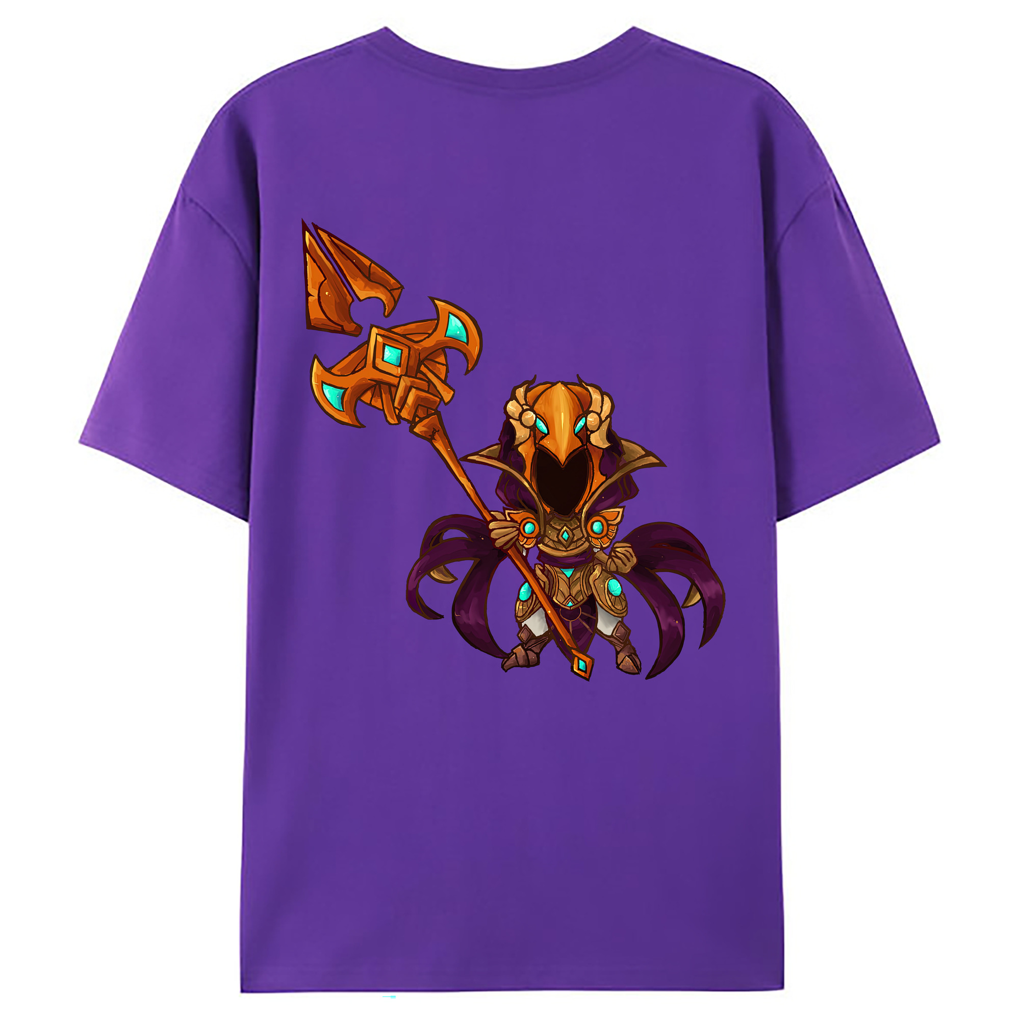 （画像用） リーグ・オブ・レジェンド League of Legends LOL 綿100％ メンズ半袖Tシャツ（バックプリント） 通気性