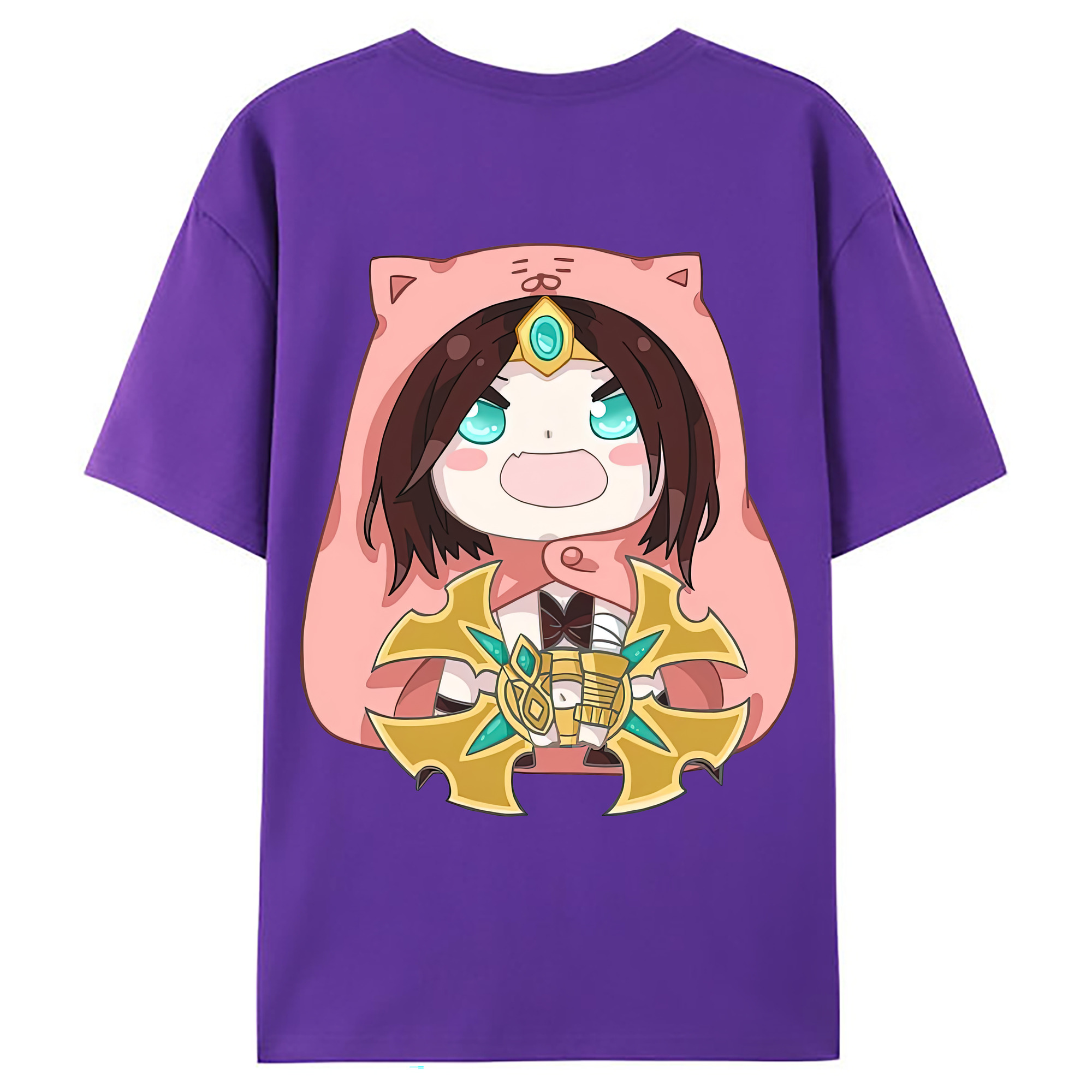 （画像用） リーグ・オブ・レジェンド League of Legends LOL 綿100％ メンズ半袖Tシャツ（バックプリント） 通気性
