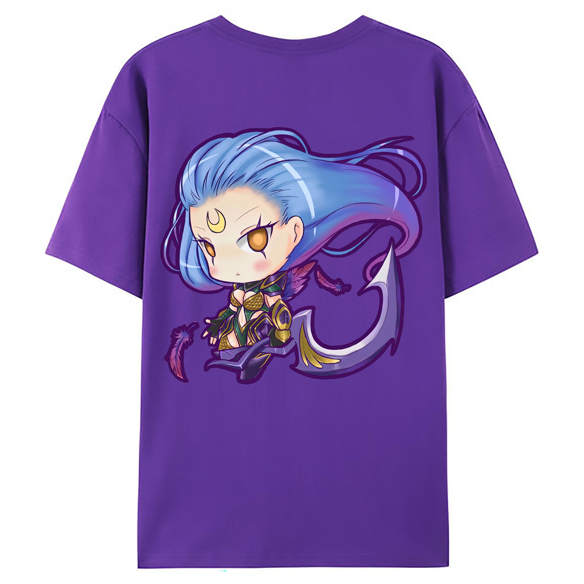 （画像用） リーグ・オブ・レジェンド League of Legends LOL 綿100％ メンズ半袖Tシャツ（バックプリント） 通気性
