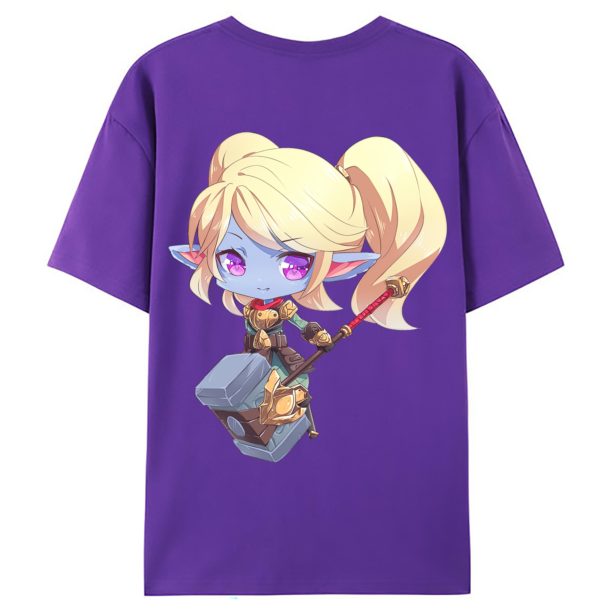（画像用） リーグ・オブ・レジェンド League of Legends LOL 綿100％ メンズ半袖Tシャツ（バックプリント） 通気性