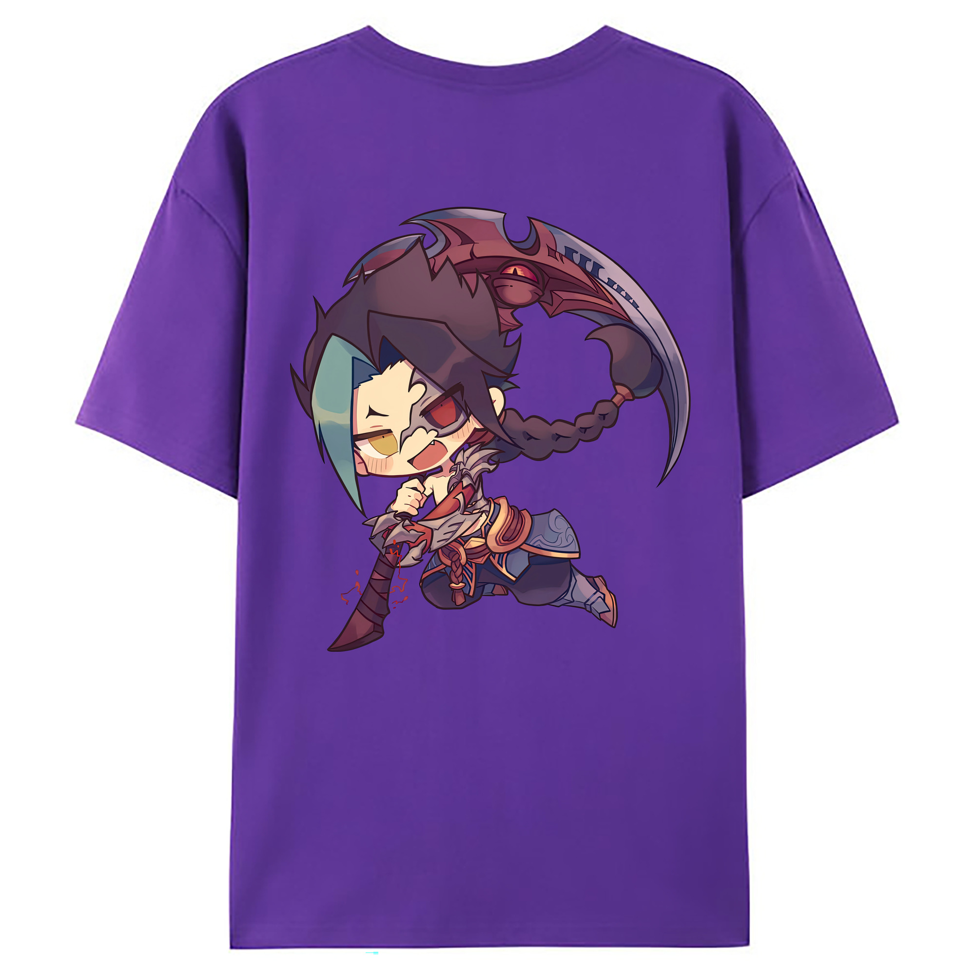 （画像用） リーグ・オブ・レジェンド League of Legends LOL 綿100％ メンズ半袖Tシャツ（バックプリント） 通気性