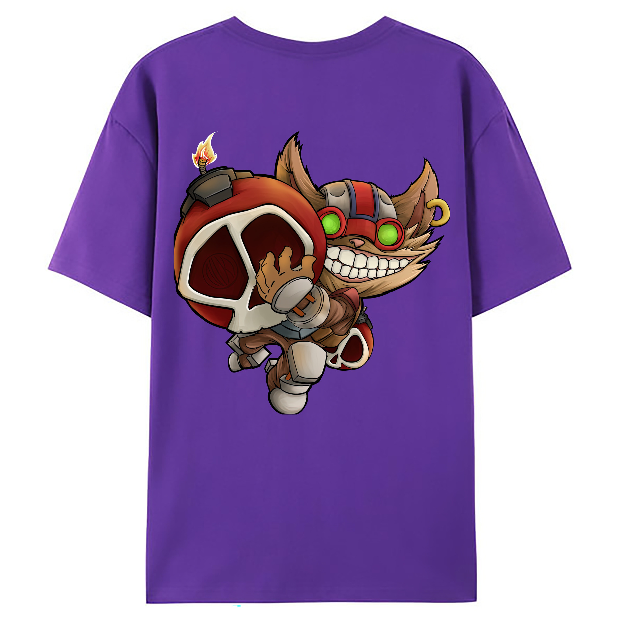 （画像用） リーグ・オブ・レジェンド League of Legends LOL 綿100％ メンズ半袖Tシャツ（バックプリント） 通気性