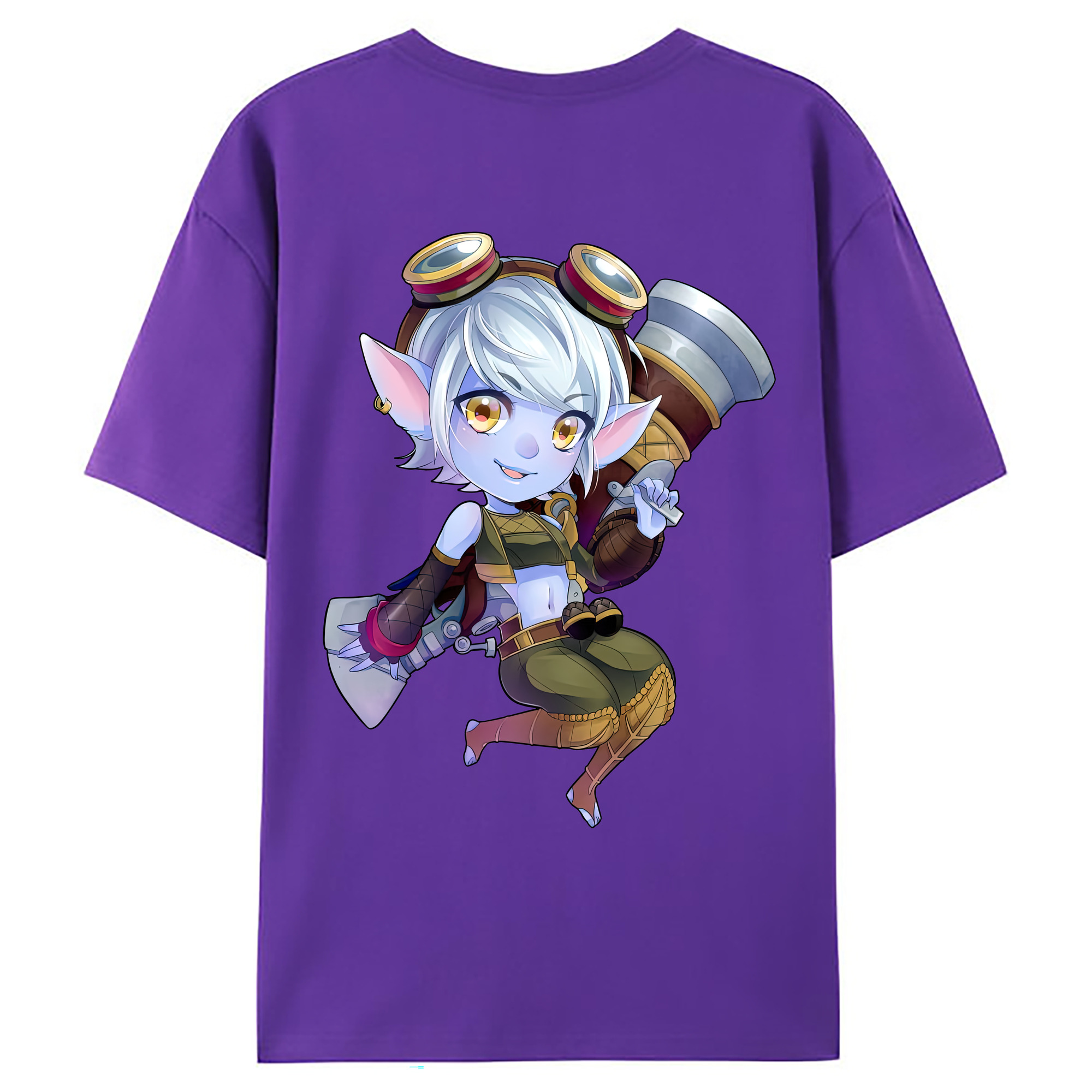 （画像用） リーグ・オブ・レジェンド League of Legends LOL 綿100％ メンズ半袖Tシャツ（バックプリント） 通気性