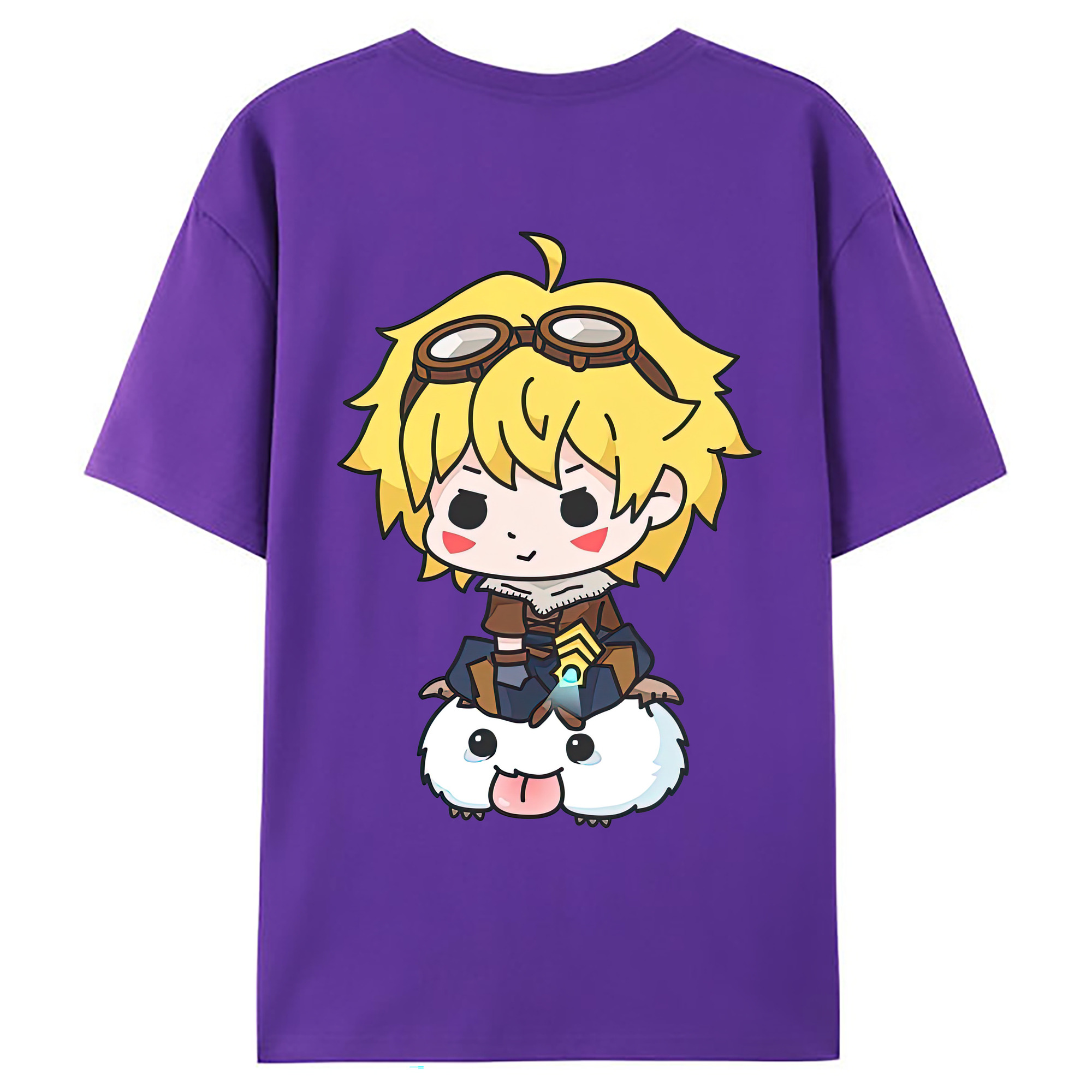 （画像用） リーグ・オブ・レジェンド League of Legends LOL 綿100％ メンズ半袖Tシャツ（バックプリント） 通気性