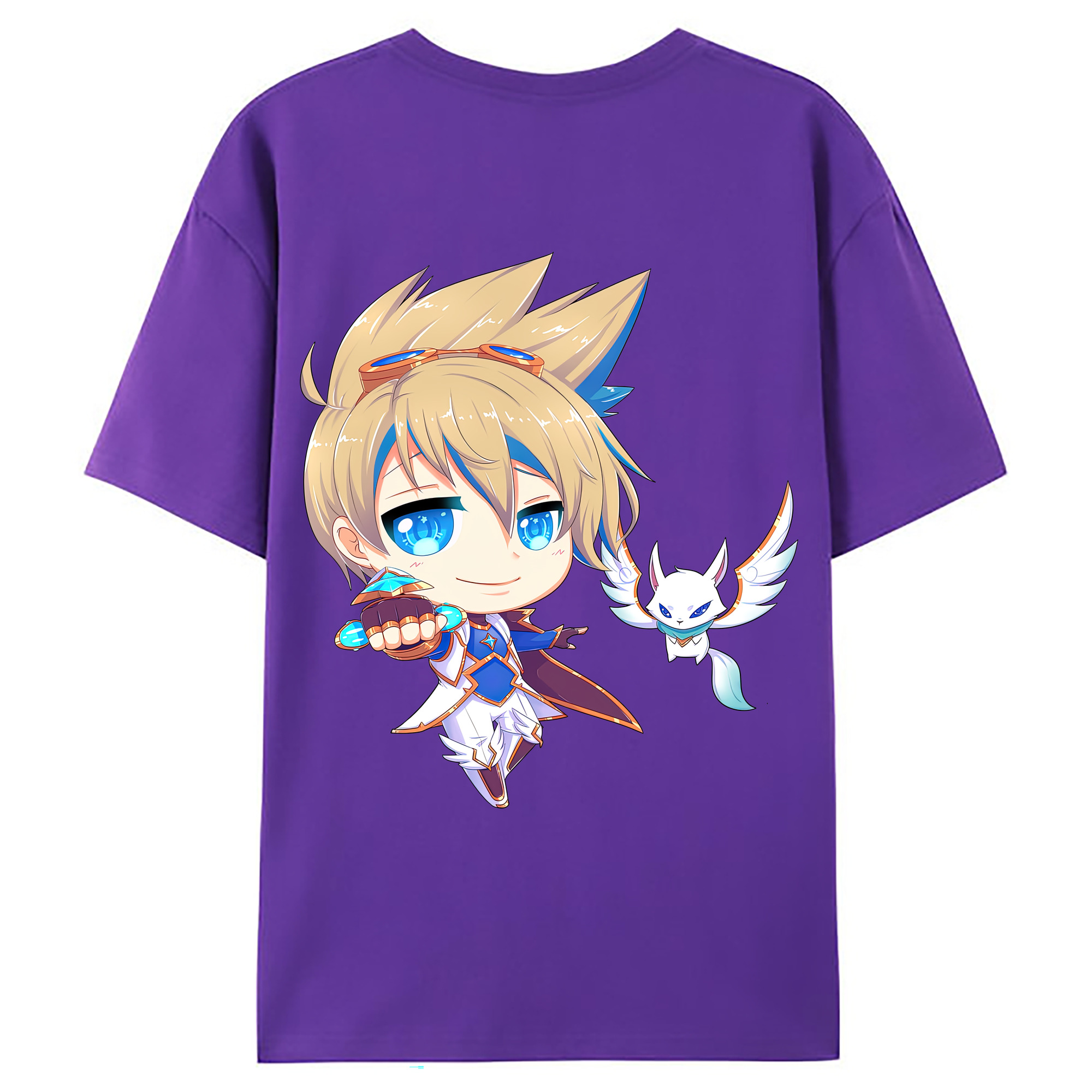 （画像用） リーグ・オブ・レジェンド League of Legends LOL 綿100％ メンズ半袖Tシャツ（バックプリント） 通気性