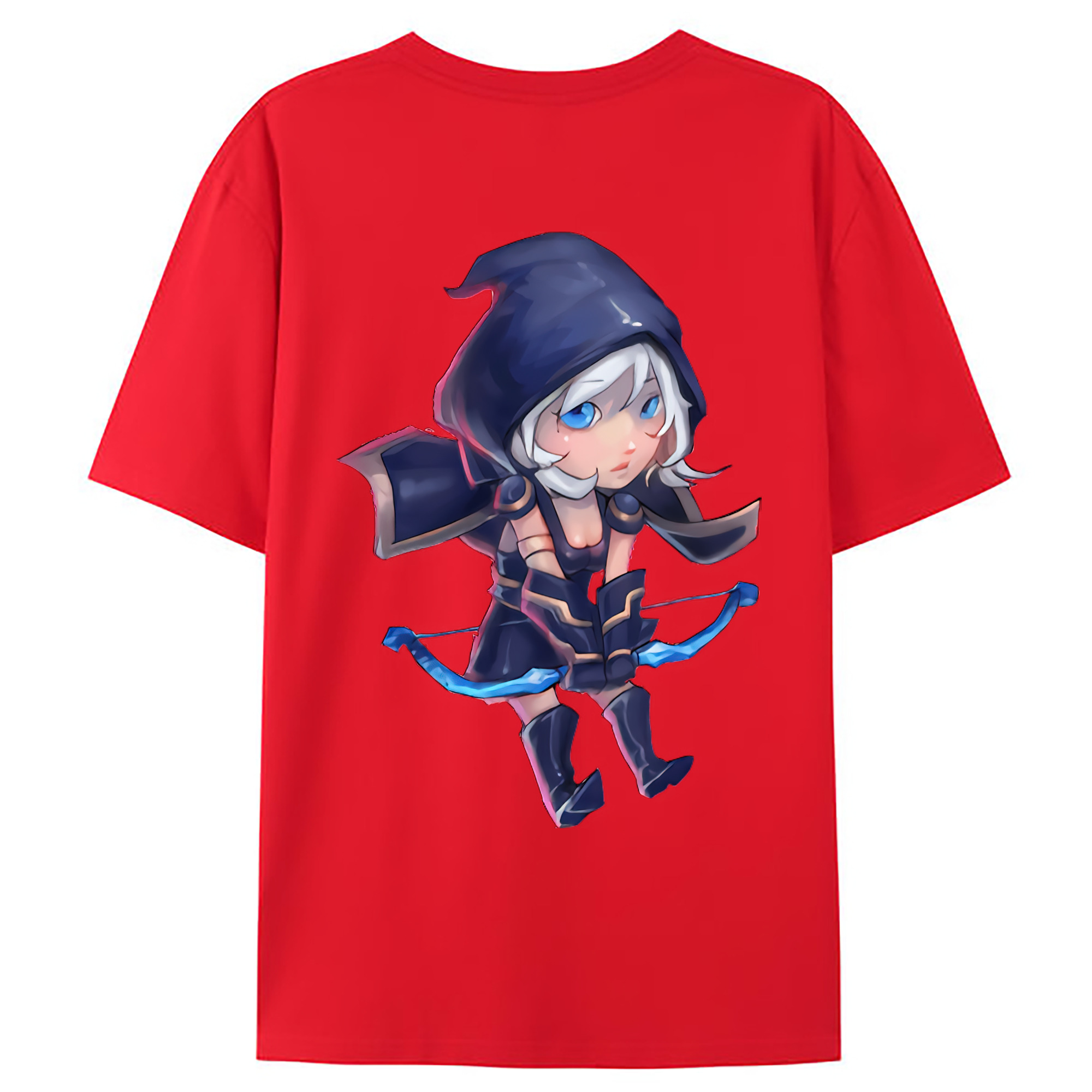 （画像用） リーグ・オブ・レジェンド League of Legends LOL 綿100％ メンズ半袖Tシャツ（バックプリント） 通気性