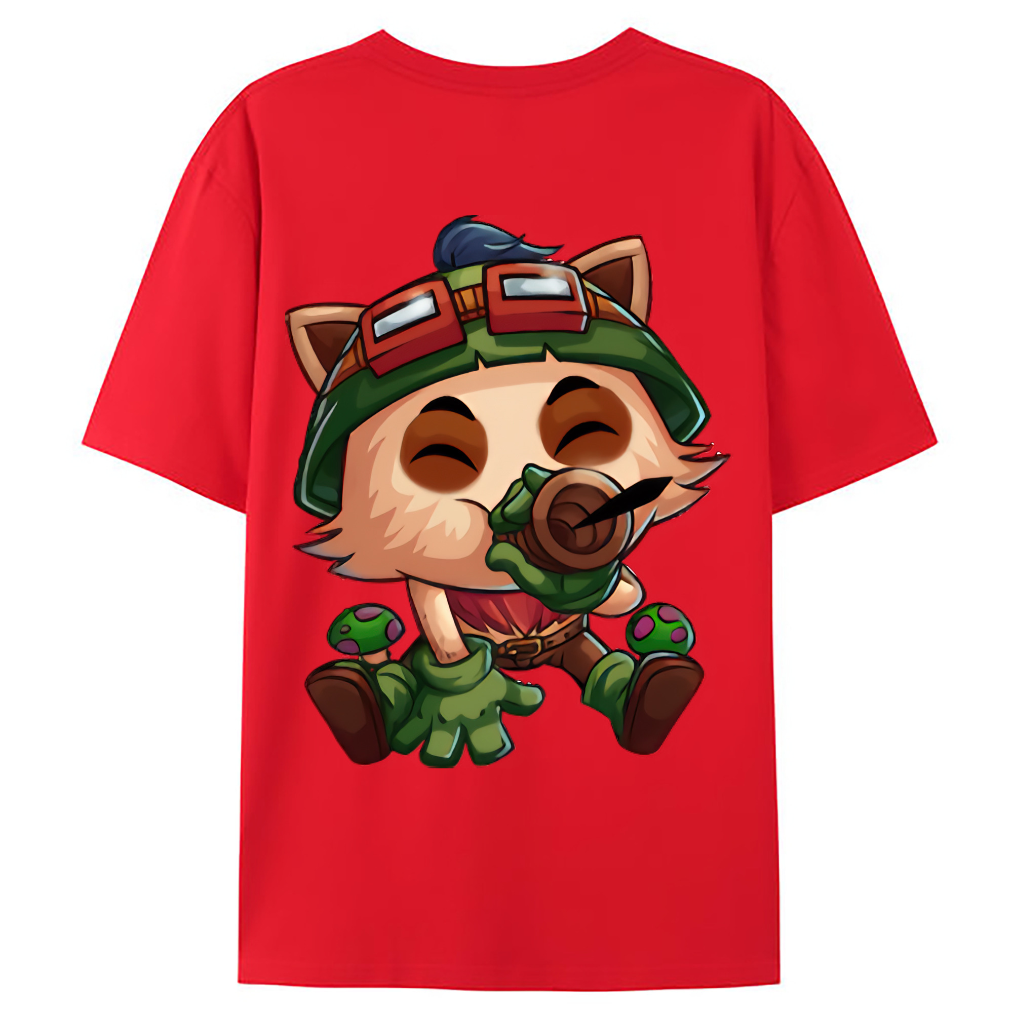 （画像用） リーグ・オブ・レジェンド League of Legends LOL 綿100％ メンズ半袖Tシャツ（バックプリント） 通気性