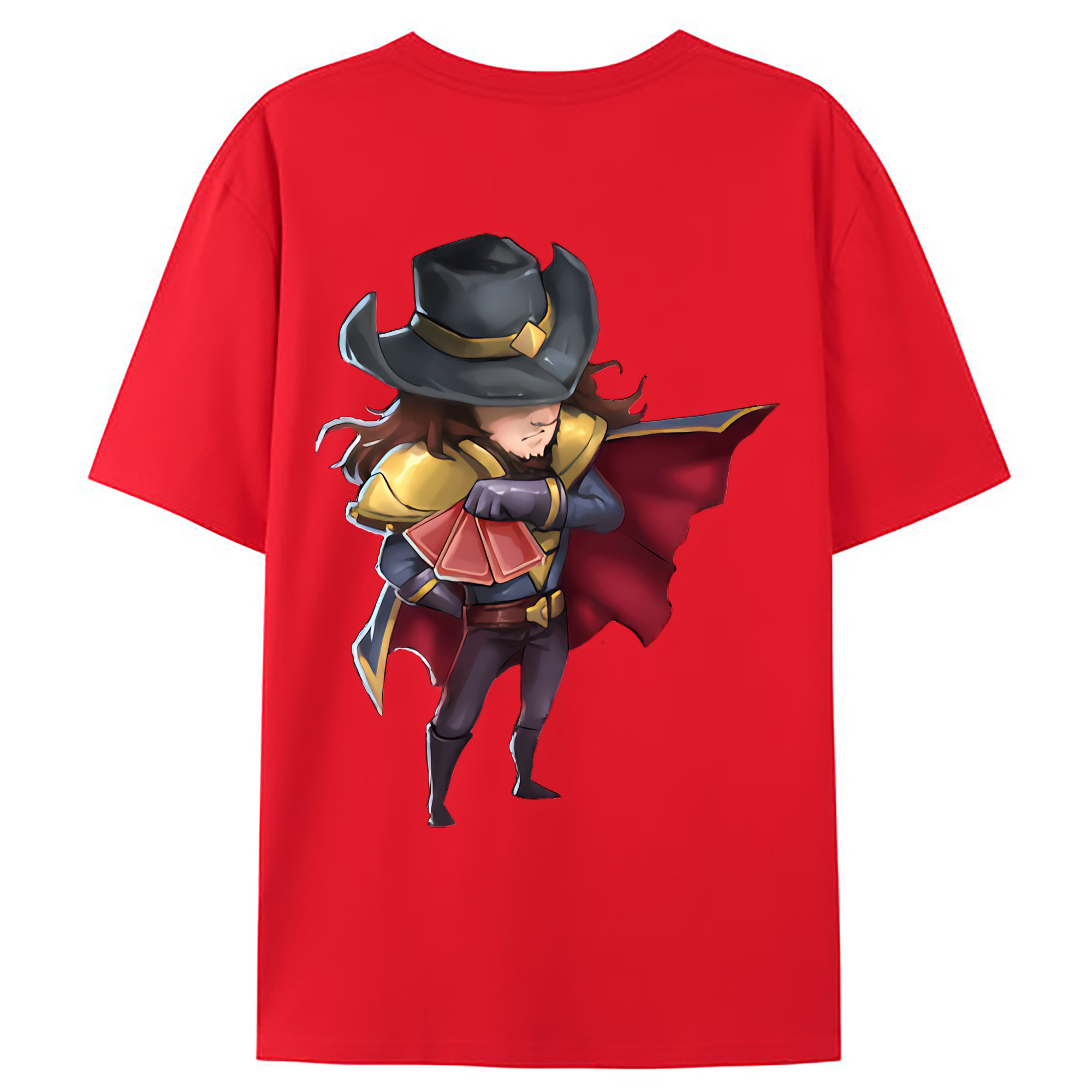 （画像用） リーグ・オブ・レジェンド League of Legends LOL 綿100％ メンズ半袖Tシャツ（バックプリント） 通気性
