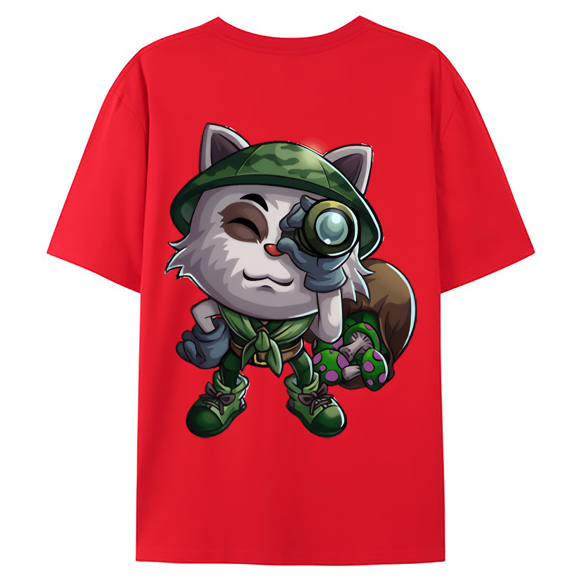 （画像用） リーグ・オブ・レジェンド League of Legends LOL 綿100％ メンズ半袖Tシャツ（バックプリント） 通気性