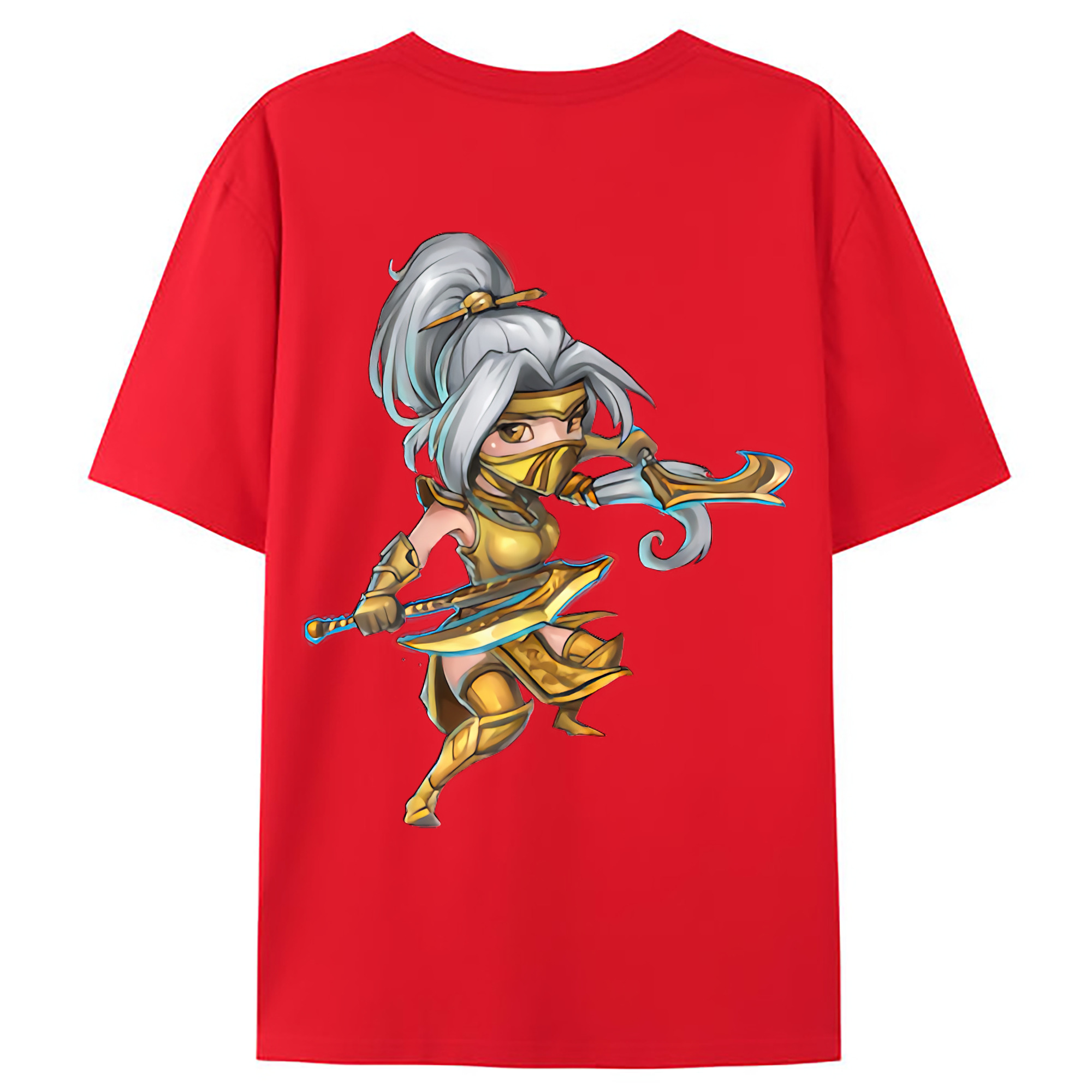 （画像用） リーグ・オブ・レジェンド League of Legends LOL 綿100％ メンズ半袖Tシャツ（バックプリント） 通気性