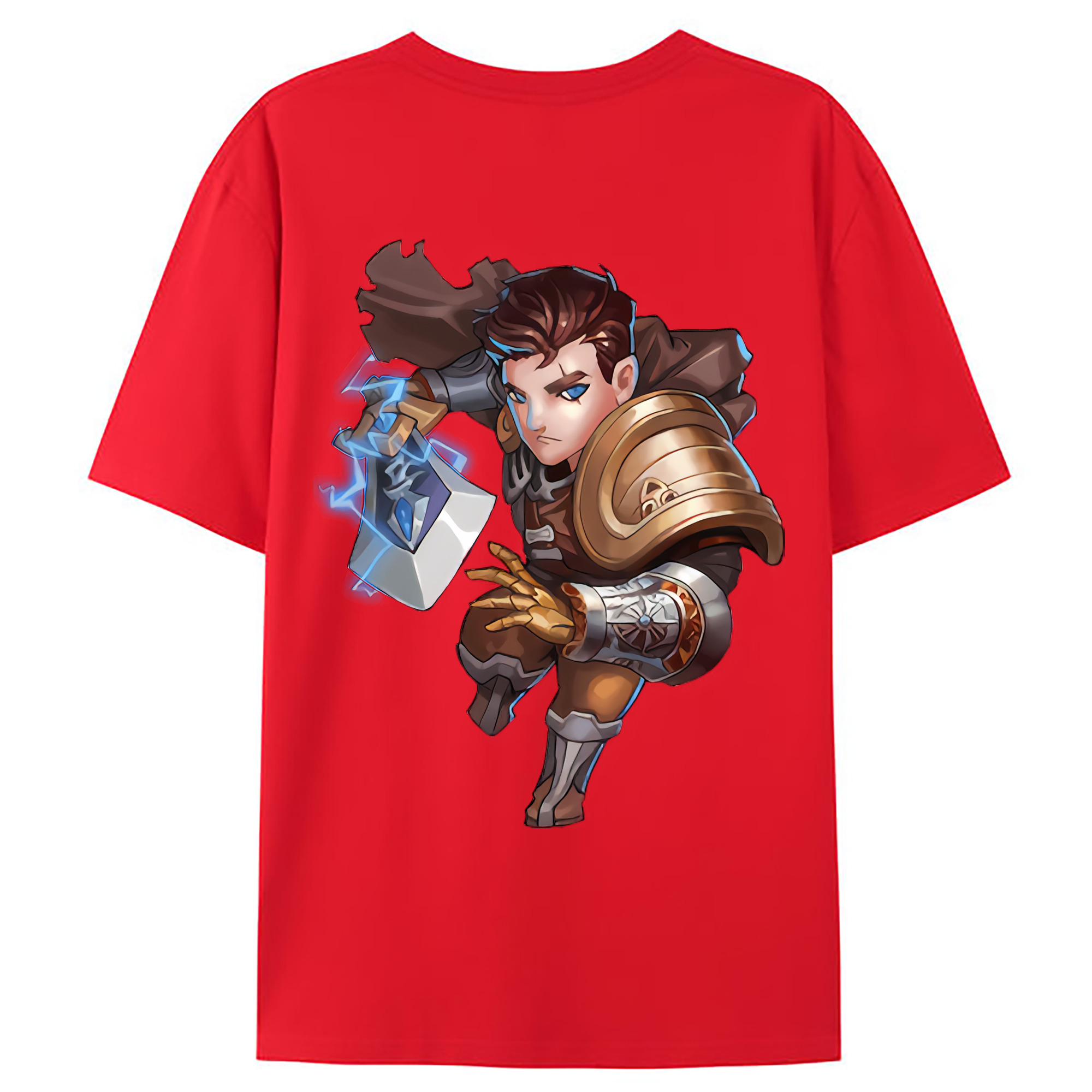 （画像用） リーグ・オブ・レジェンド League of Legends LOL 綿100％ メンズ半袖Tシャツ（バックプリント） 通気性