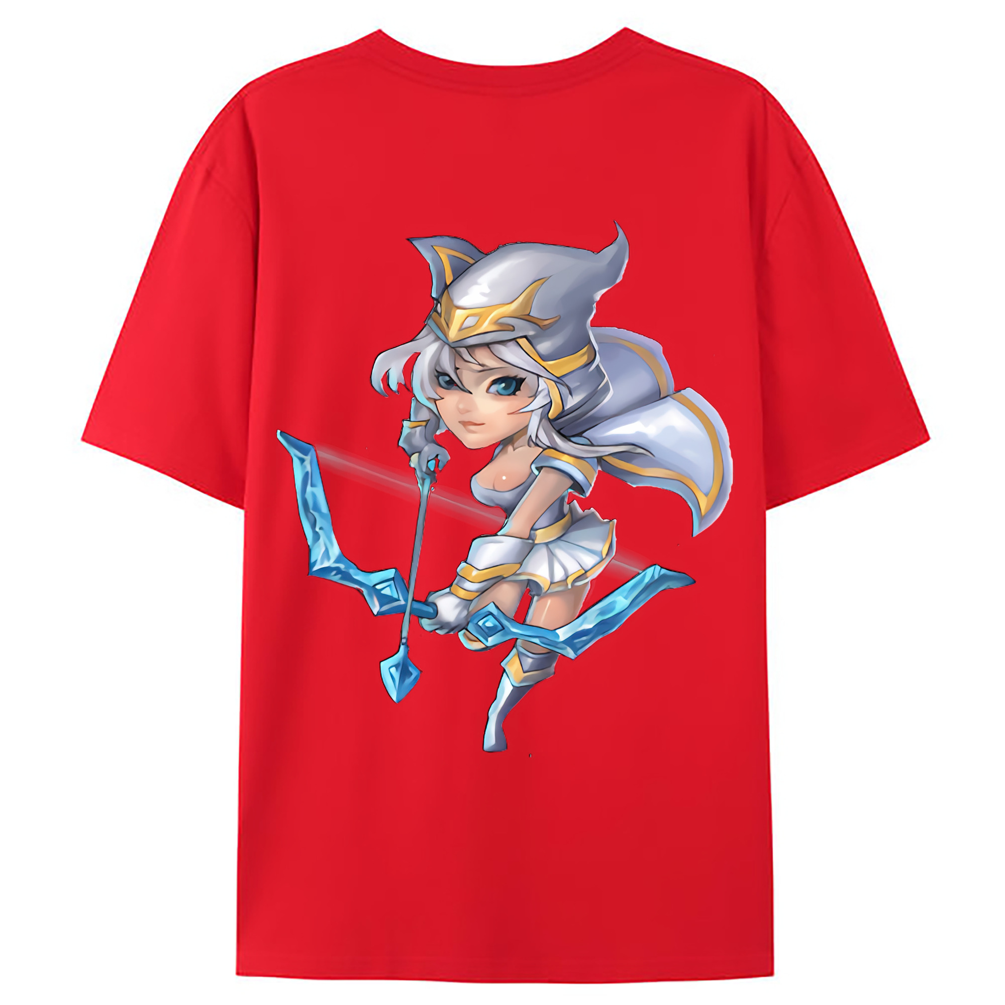 （画像用） リーグ・オブ・レジェンド League of Legends LOL 綿100％ メンズ半袖Tシャツ（バックプリント） 通気性
