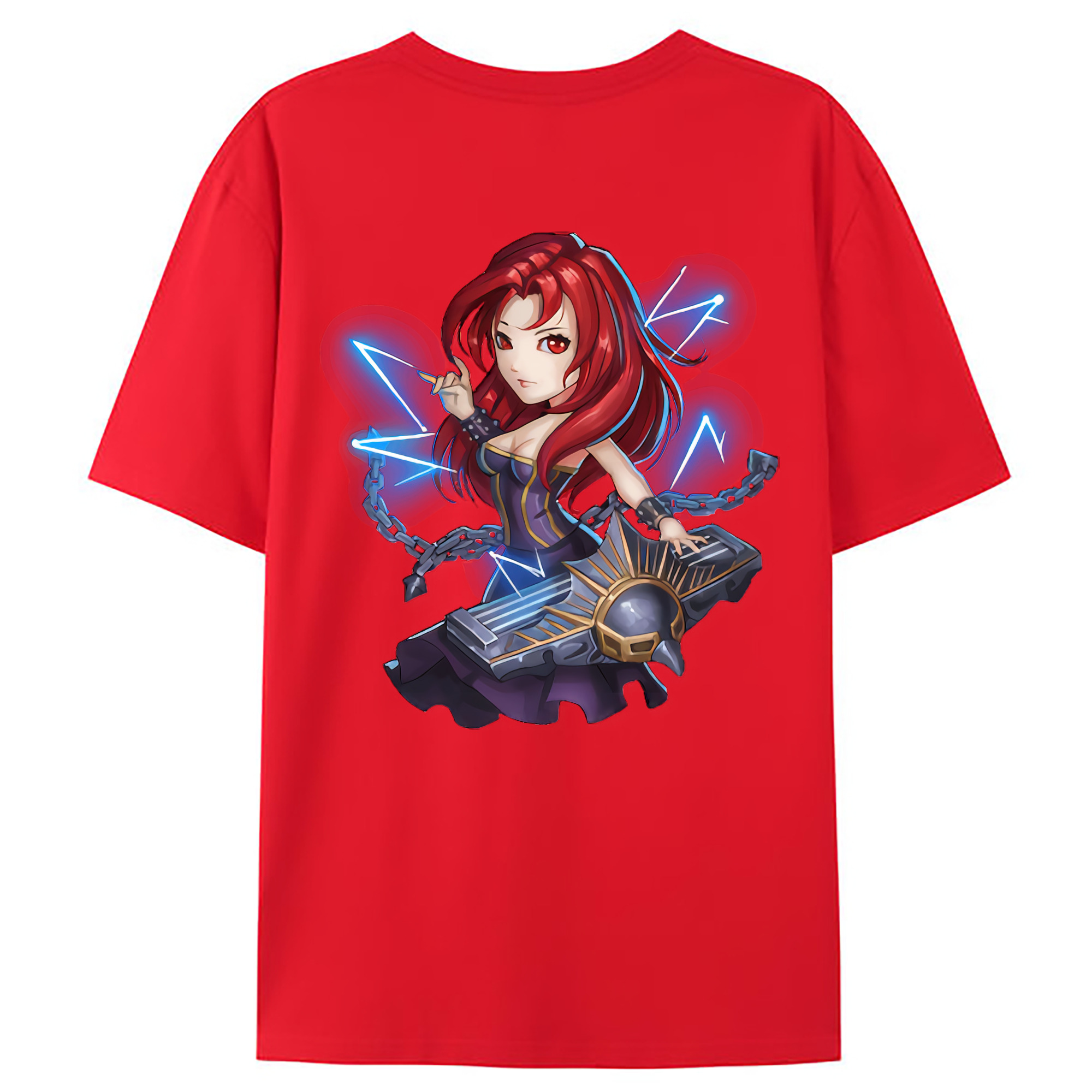 （画像用） リーグ・オブ・レジェンド League of Legends LOL 綿100％ メンズ半袖Tシャツ（バックプリント） 通気性