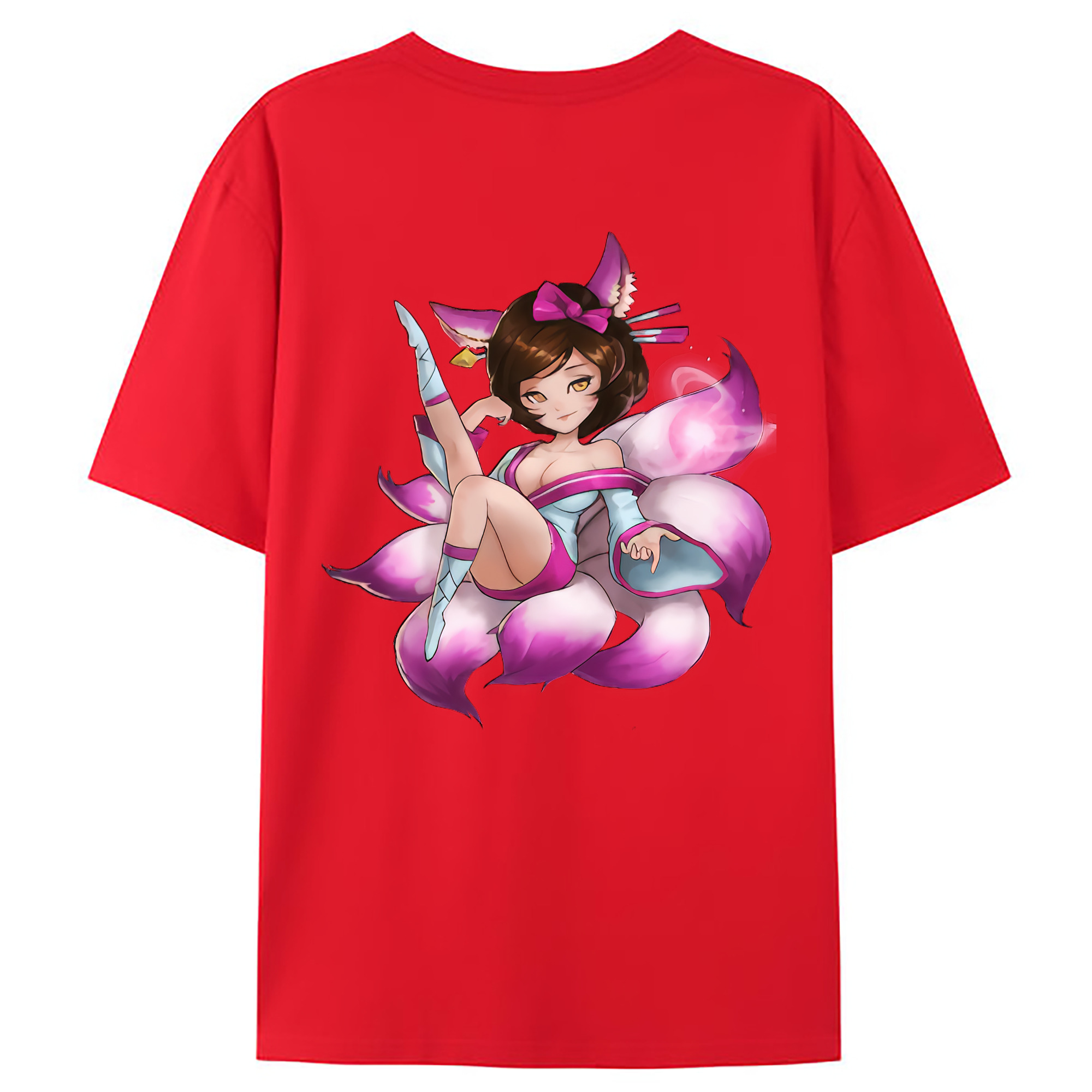 （画像用） リーグ・オブ・レジェンド League of Legends LOL 綿100％ メンズ半袖Tシャツ（バックプリント） 通気性