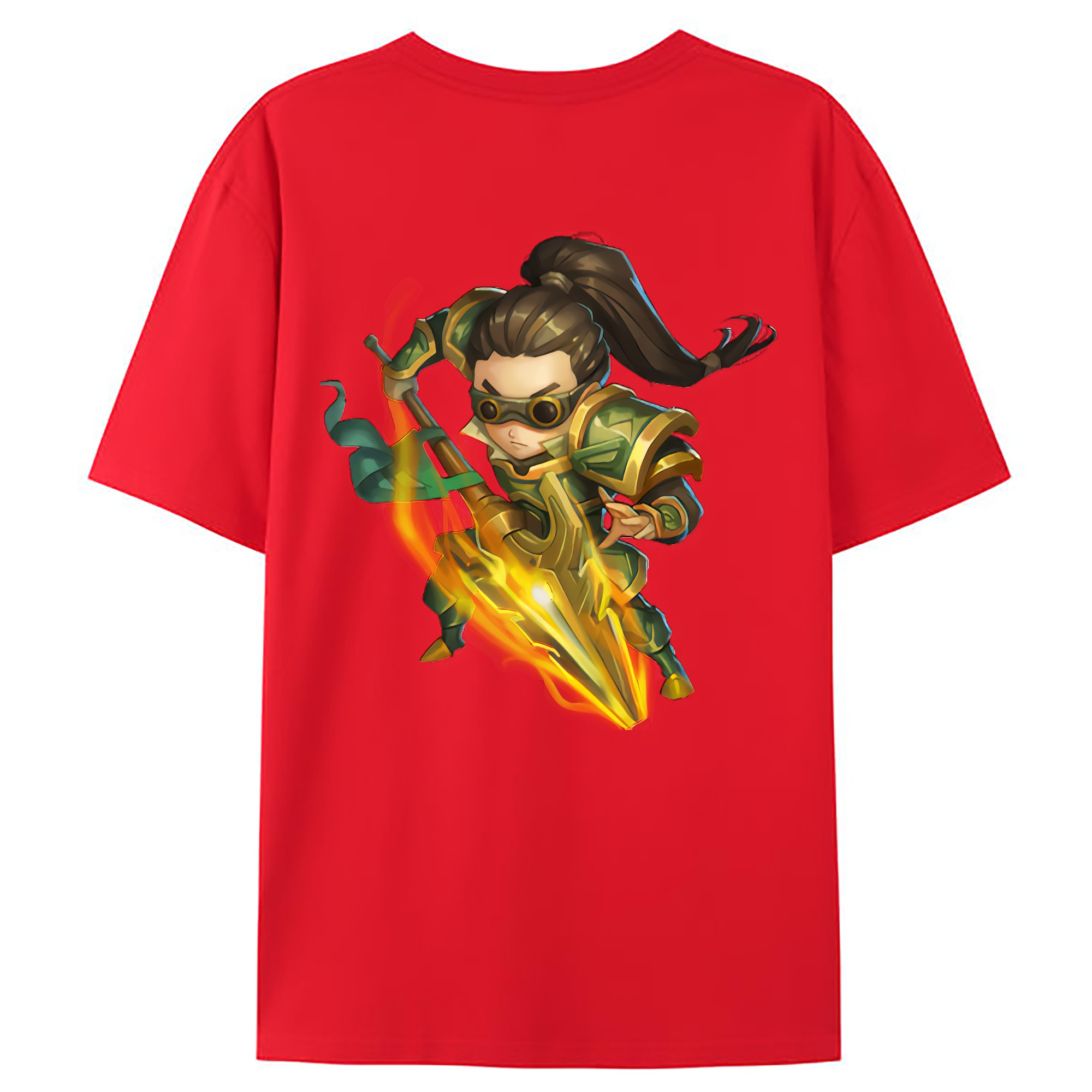（画像用） リーグ・オブ・レジェンド League of Legends LOL 綿100％ メンズ半袖Tシャツ（バックプリント） 通気性