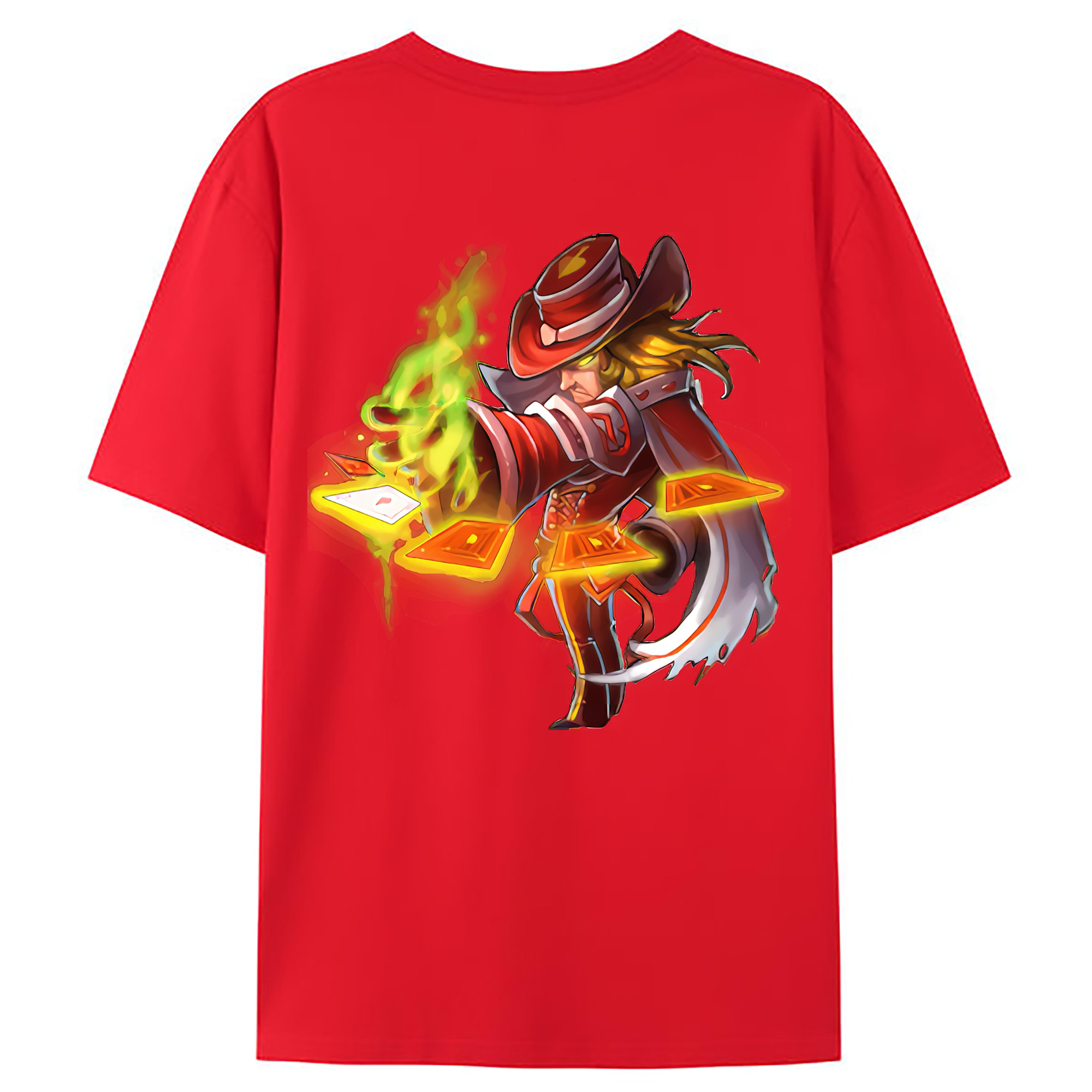 （画像用） リーグ・オブ・レジェンド League of Legends LOL 綿100％ メンズ半袖Tシャツ（バックプリント） 通気性