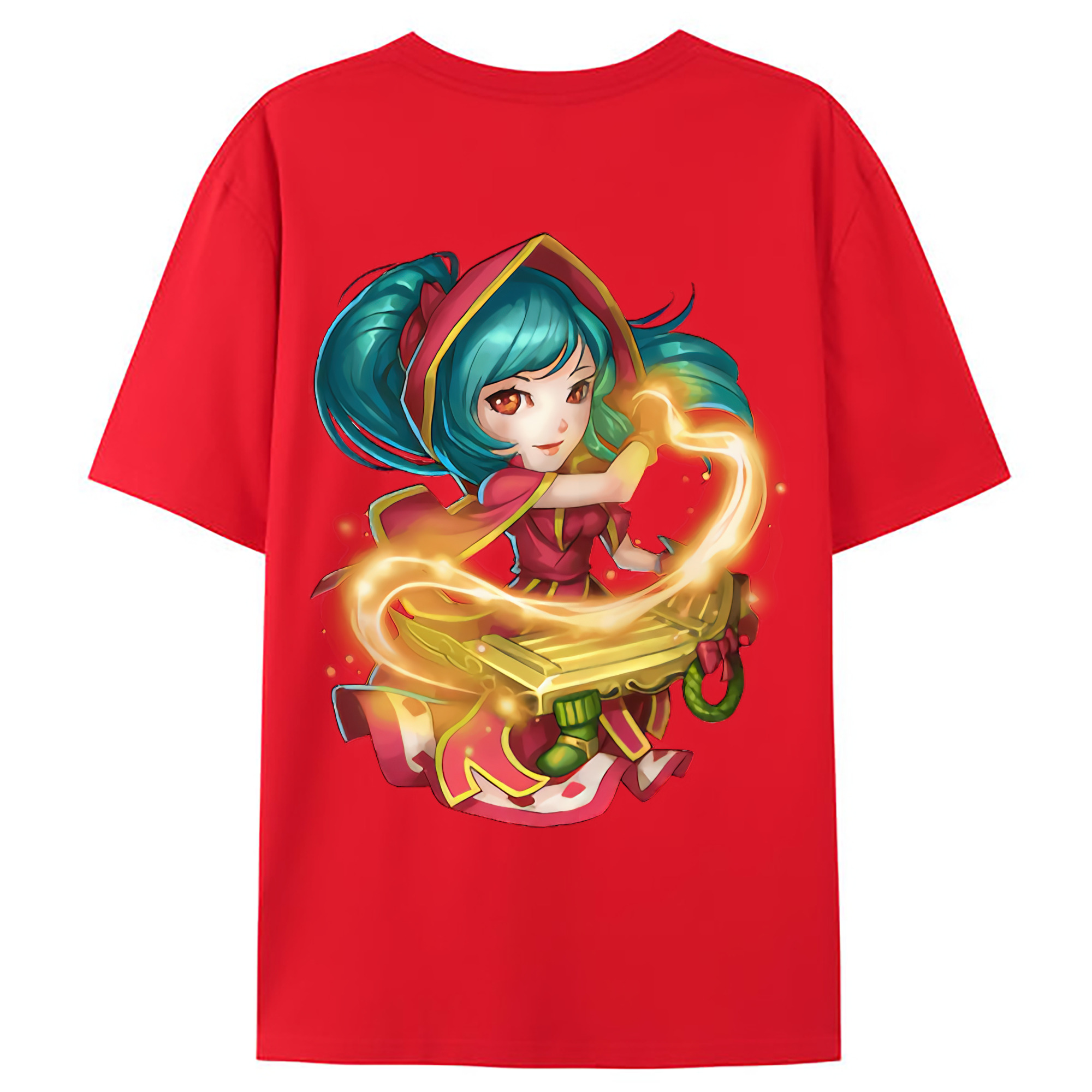 （画像用） リーグ・オブ・レジェンド League of Legends LOL 綿100％ メンズ半袖Tシャツ（バックプリント） 通気性