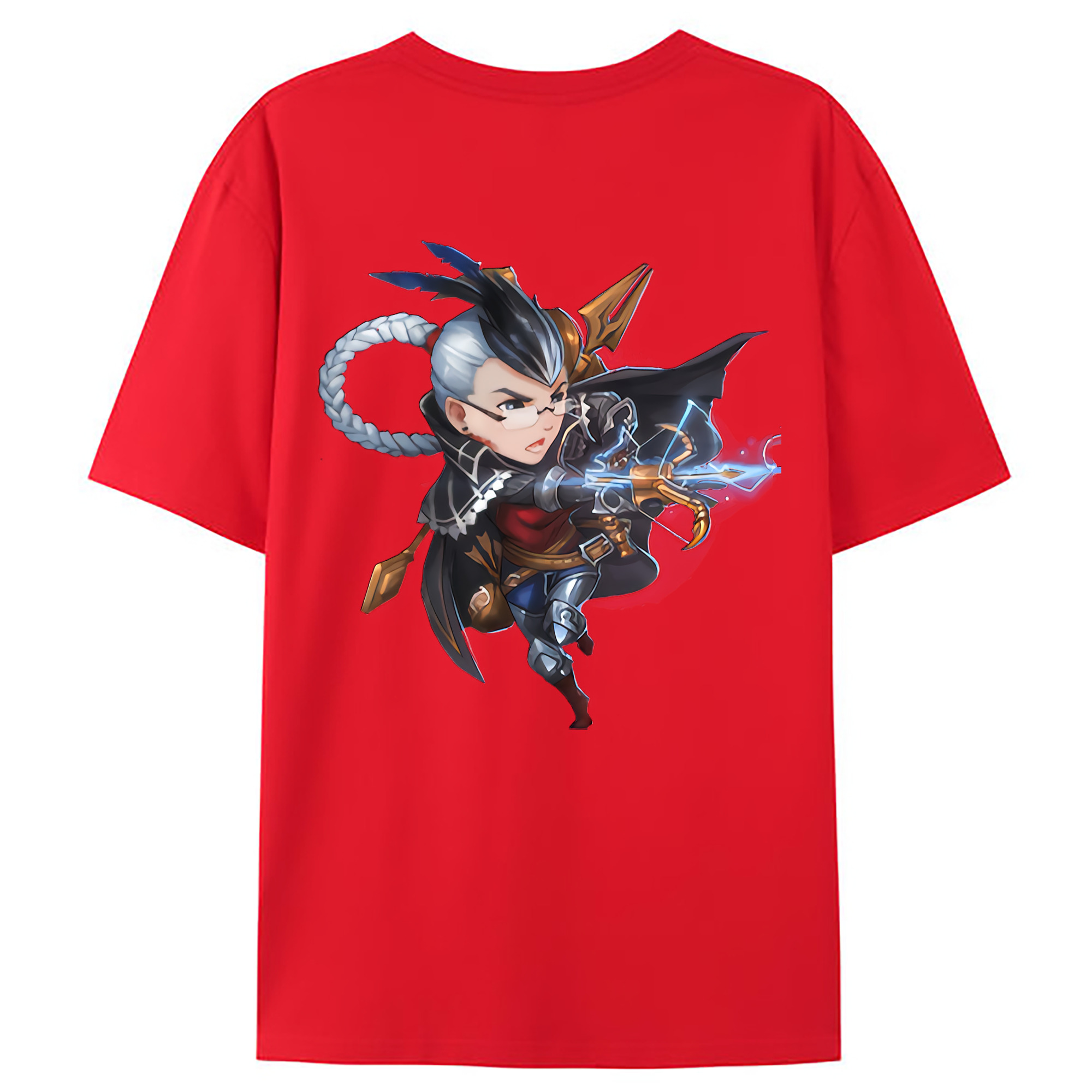 （画像用） リーグ・オブ・レジェンド League of Legends LOL 綿100％ メンズ半袖Tシャツ（バックプリント） 通気性
