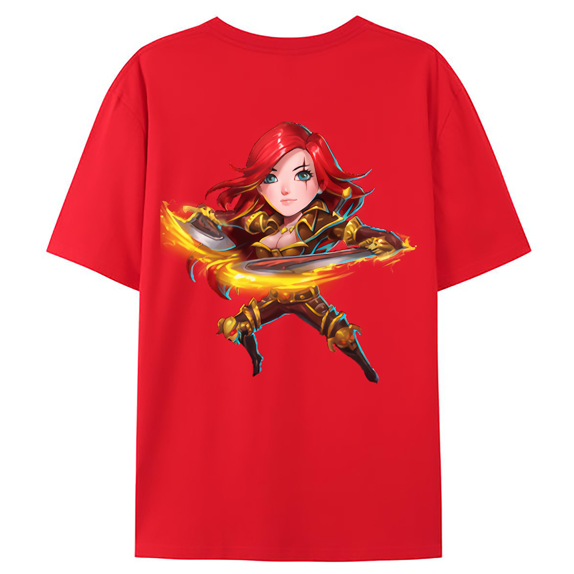 （画像用） リーグ・オブ・レジェンド League of Legends LOL 綿100％ メンズ半袖Tシャツ（バックプリント） 通気性